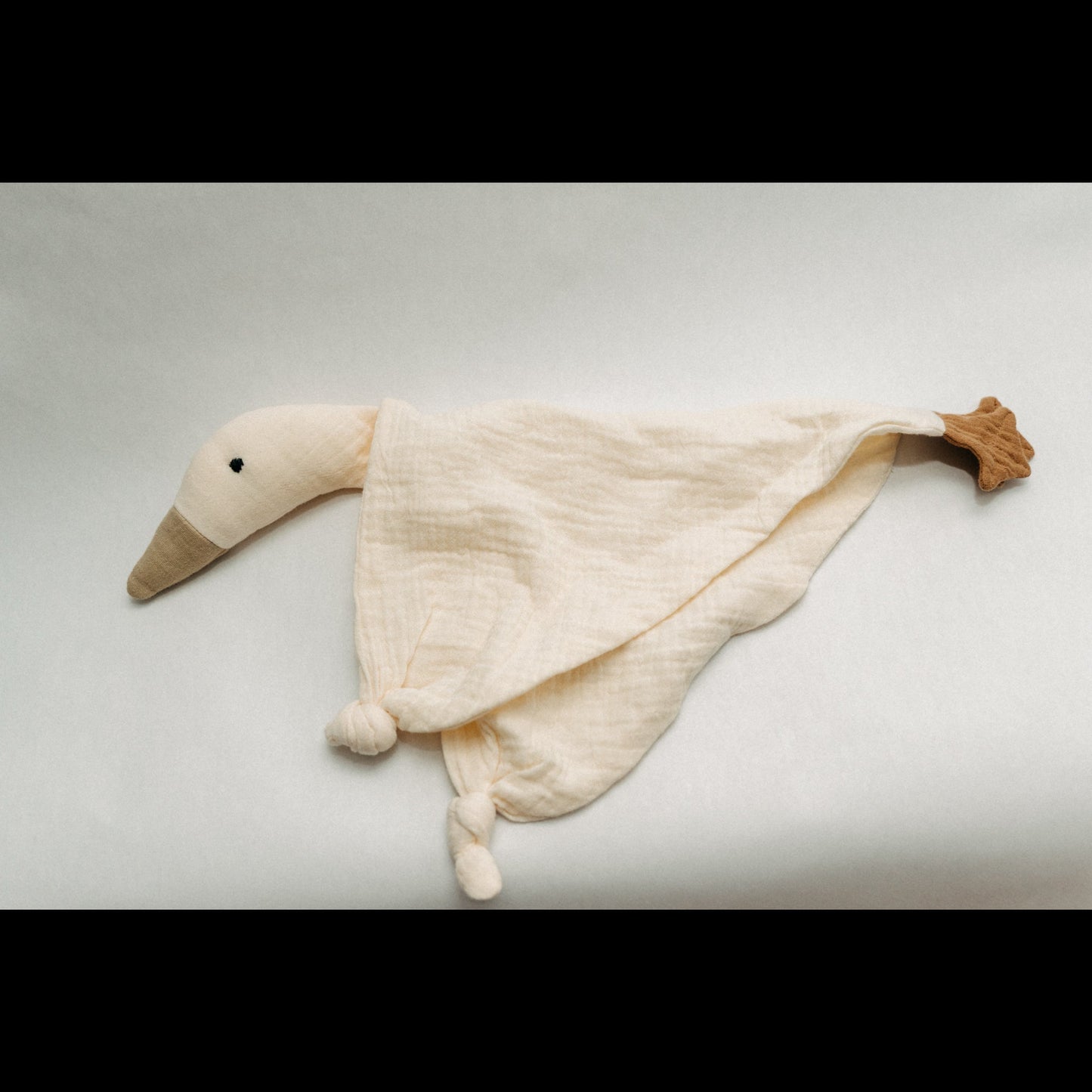 Goose Lovey Security Blanket-Ecru