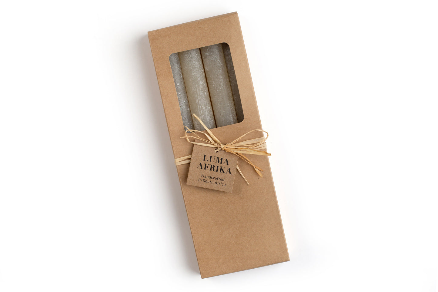 Luma Afrika Frosted 9" Tapers - Sand - 4 Pack
