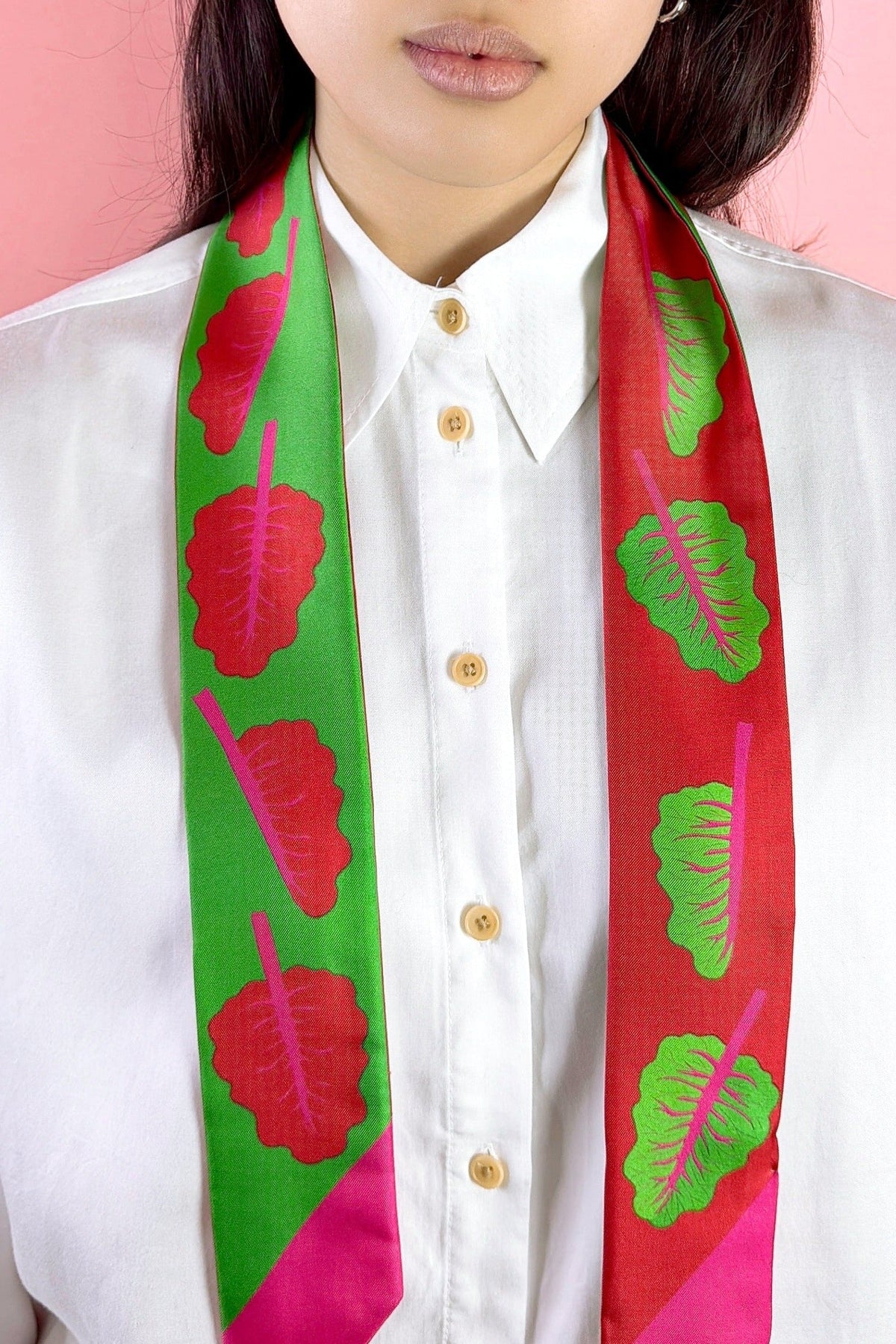 Glowing Chard Twilly Ribbon Scarf