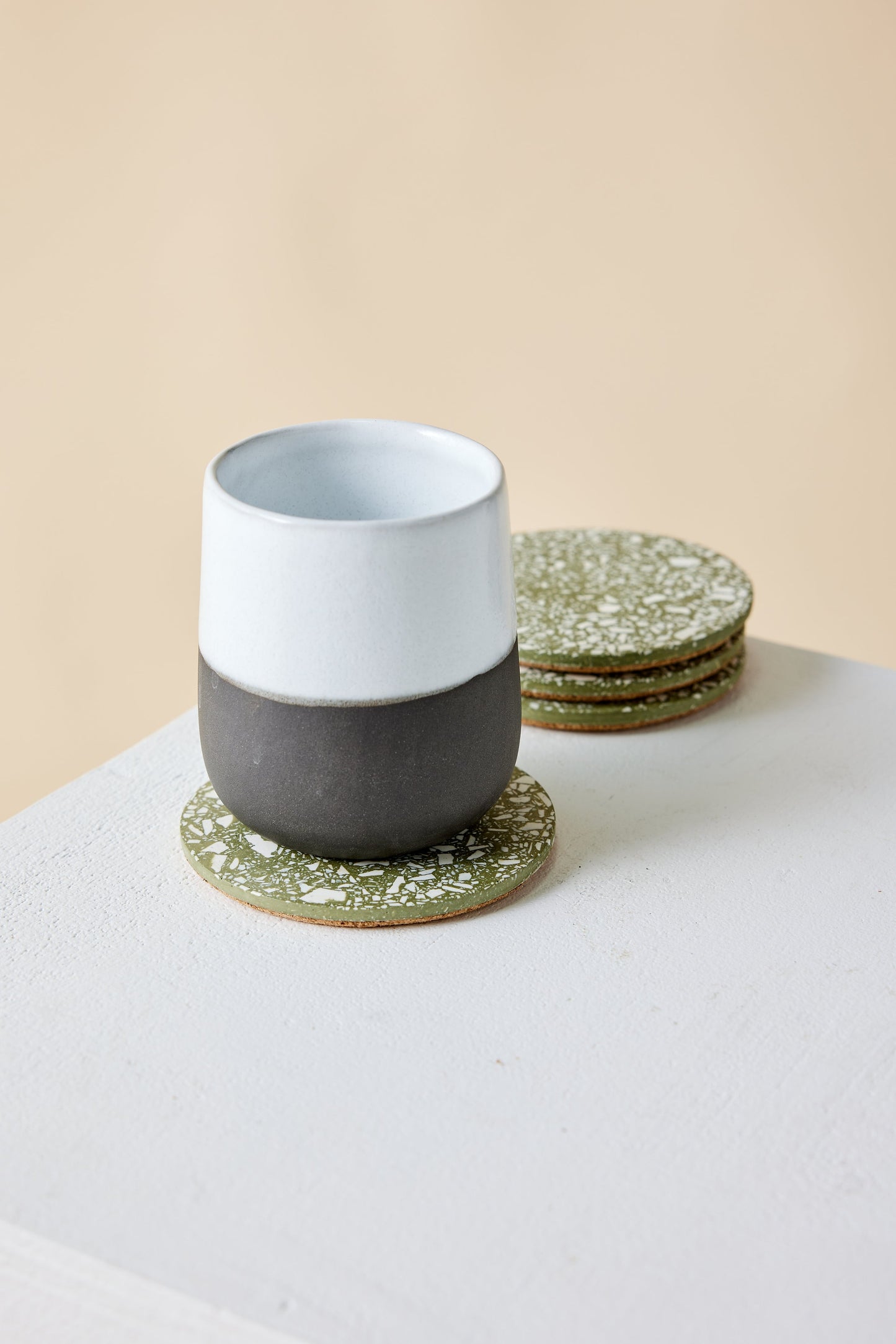 Olive Terrazzo Coasters - Set of 4