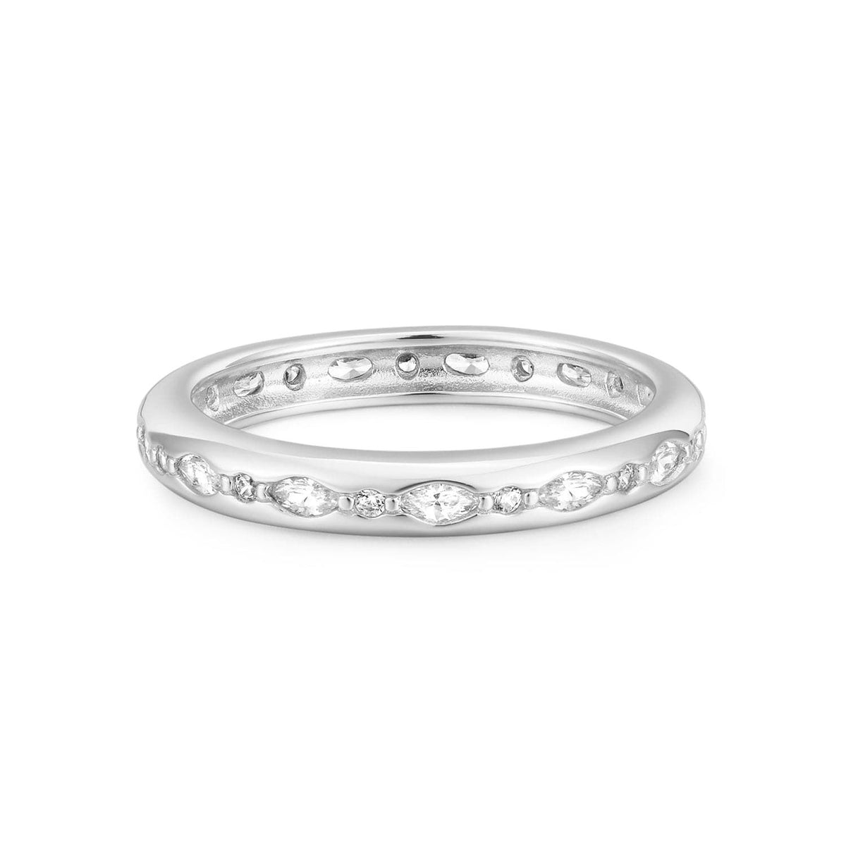 Multi Shaped CZ Channel Ring