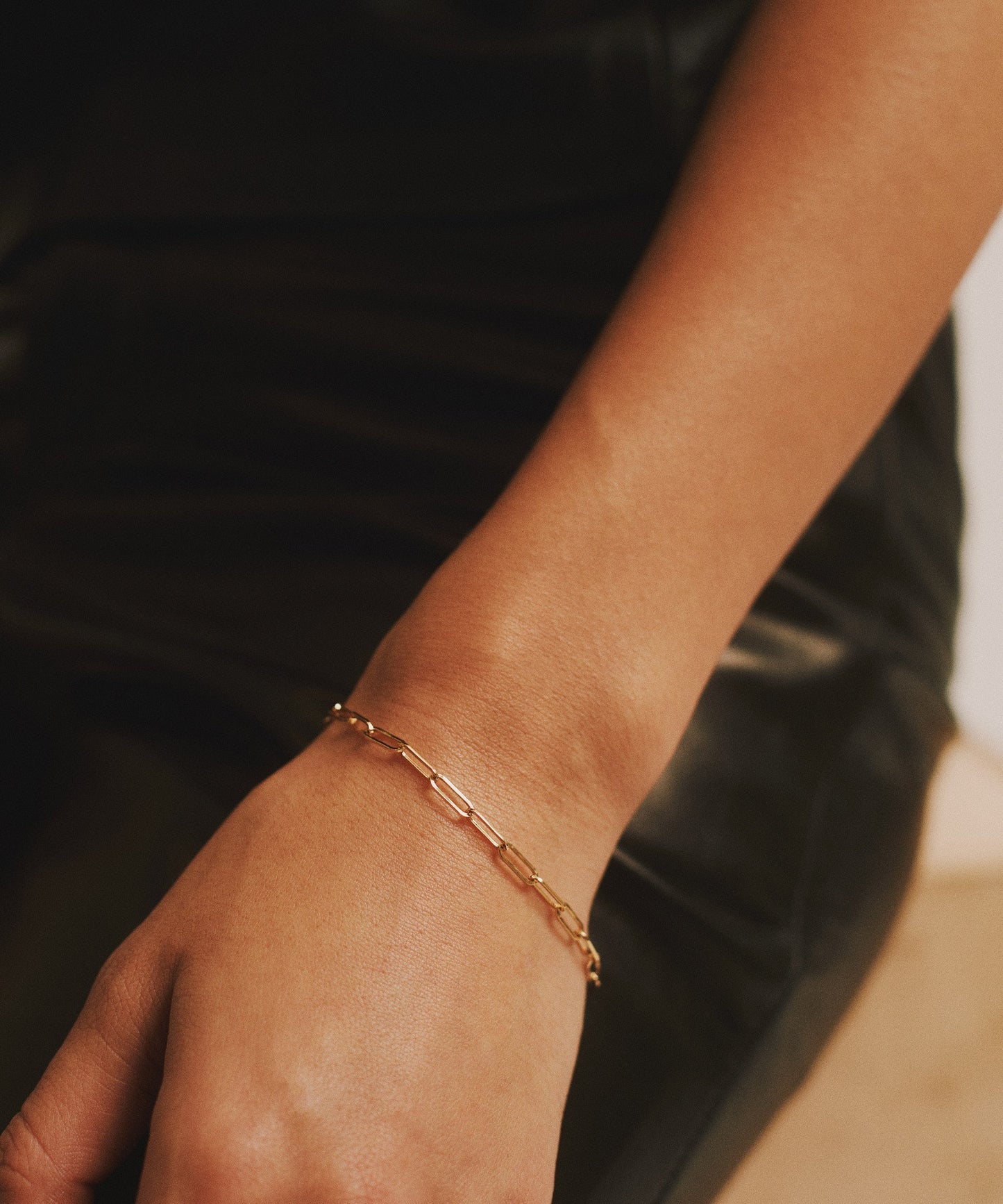 Stevie Link Chain Bracelet 14k Semi-Solid Gold