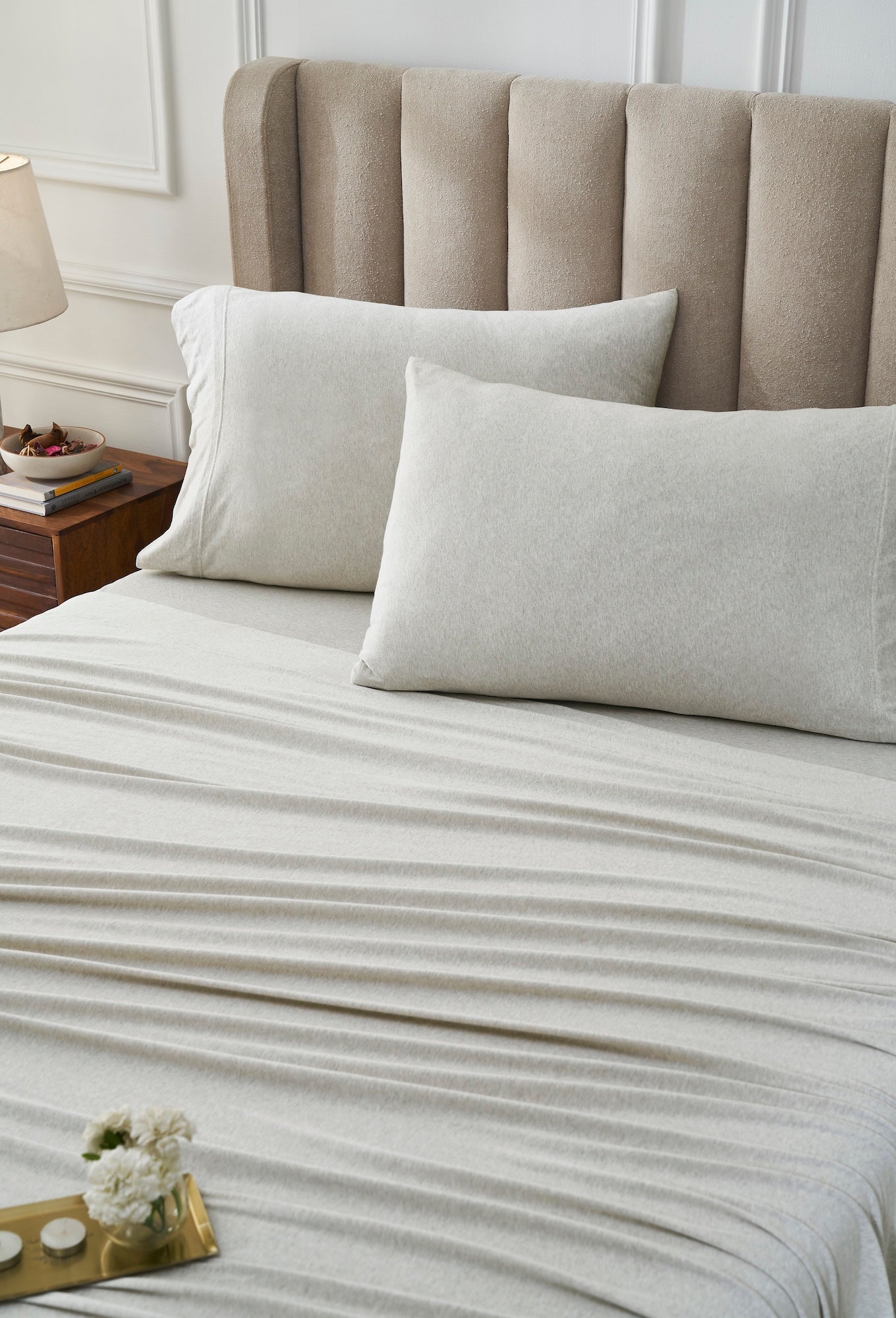 Halston Cotton Melange Jersey Sheet Set