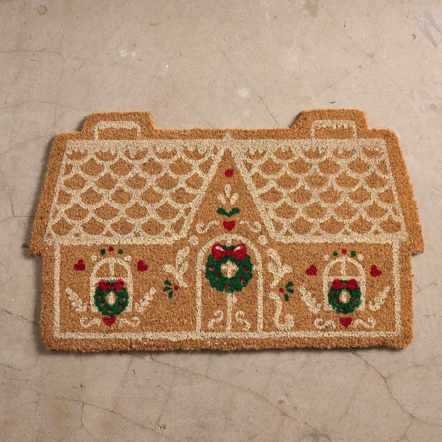 Garam Coir Gingerbread House Door Mat