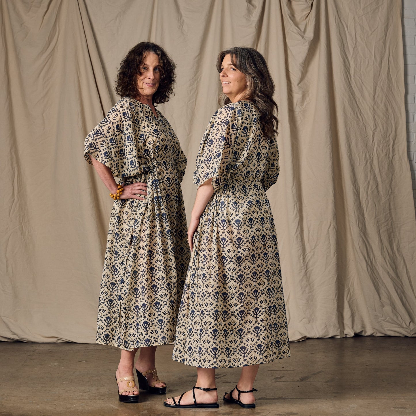 Panna Full Length Block Print Kaftan