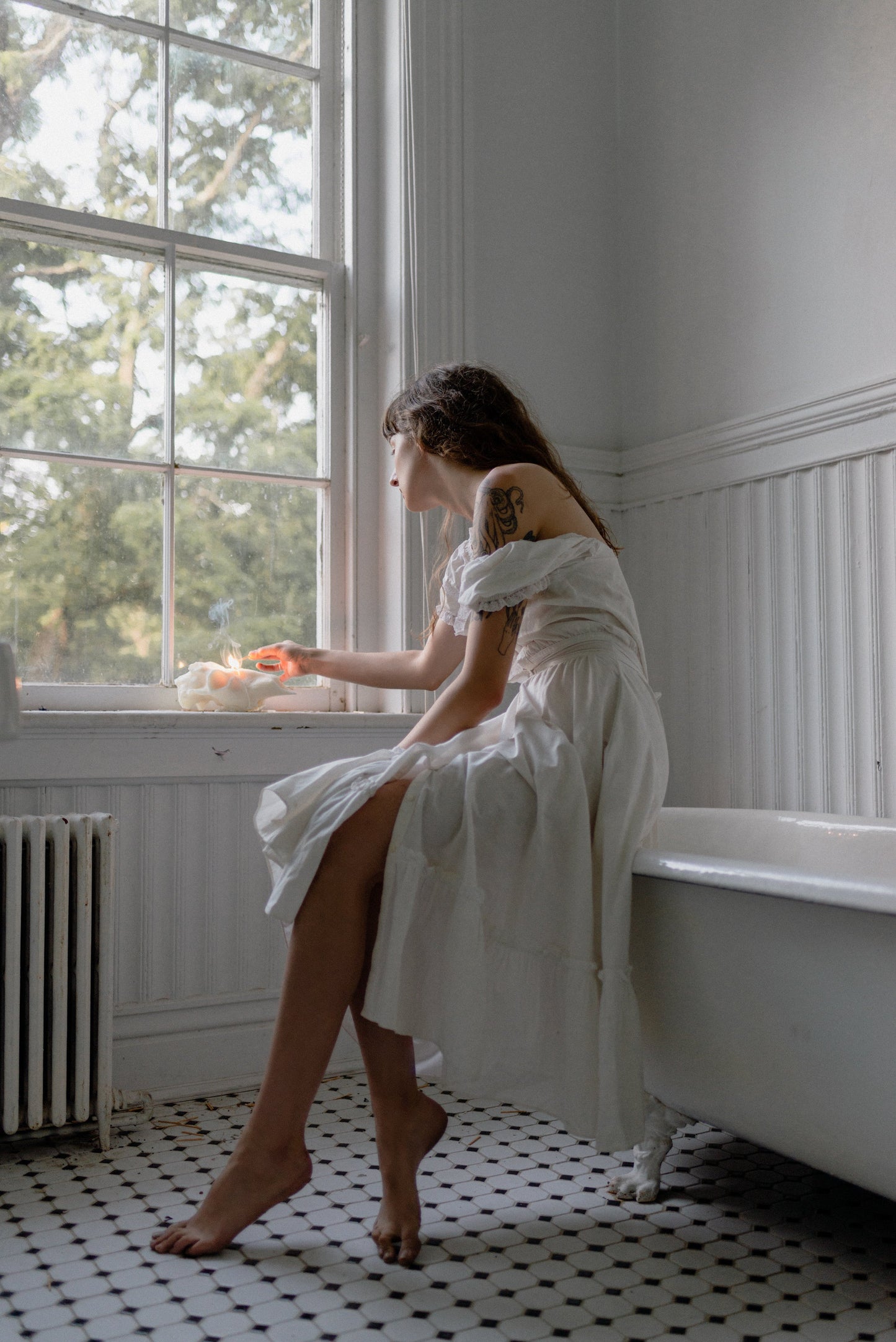 Evangeline Deer Skull Candle