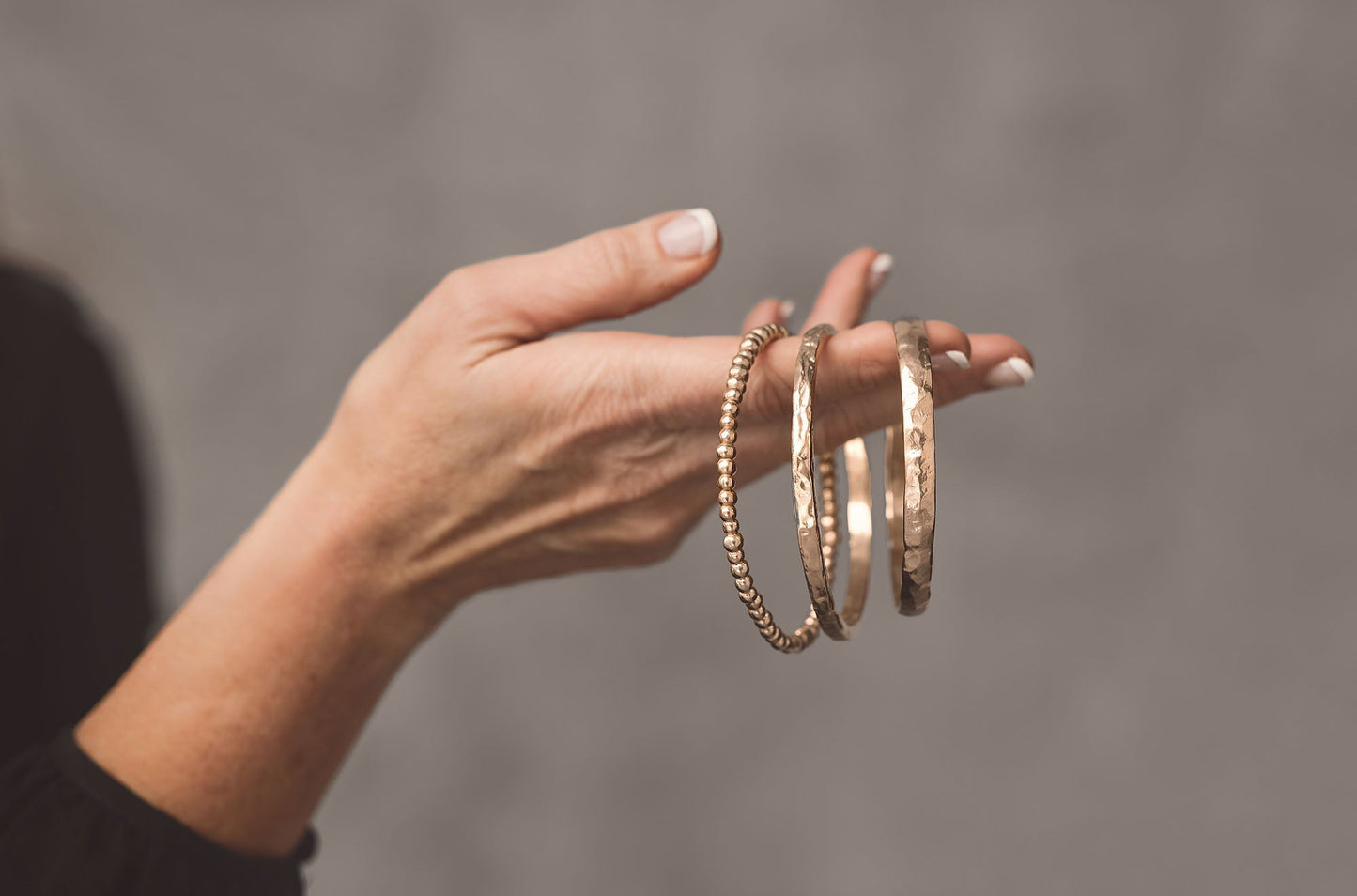 Droplet Bronze Bangle