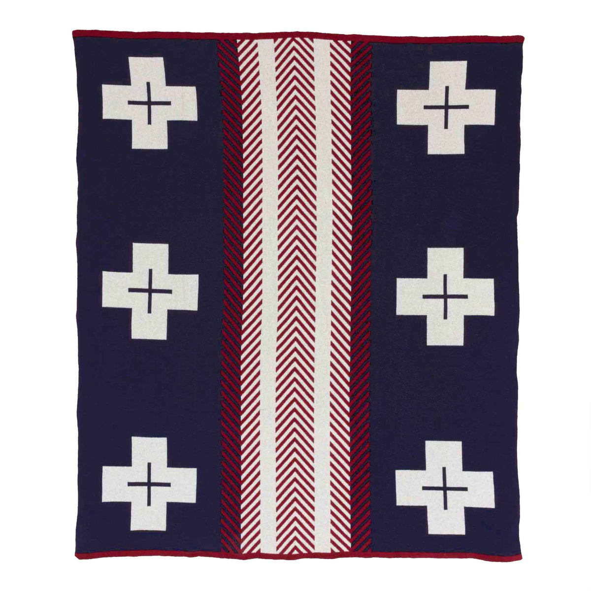 Heritage Trail - Cotton Sustainable Knit Geometric Throw Blanket
