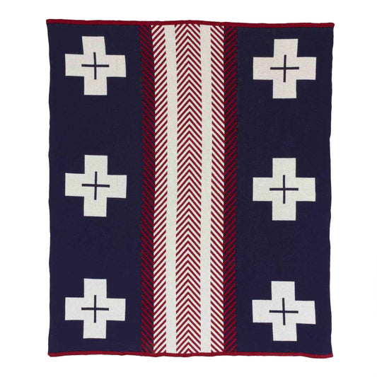 Heritage Trail - Cotton Sustainable Knit Geometric Throw Blanket