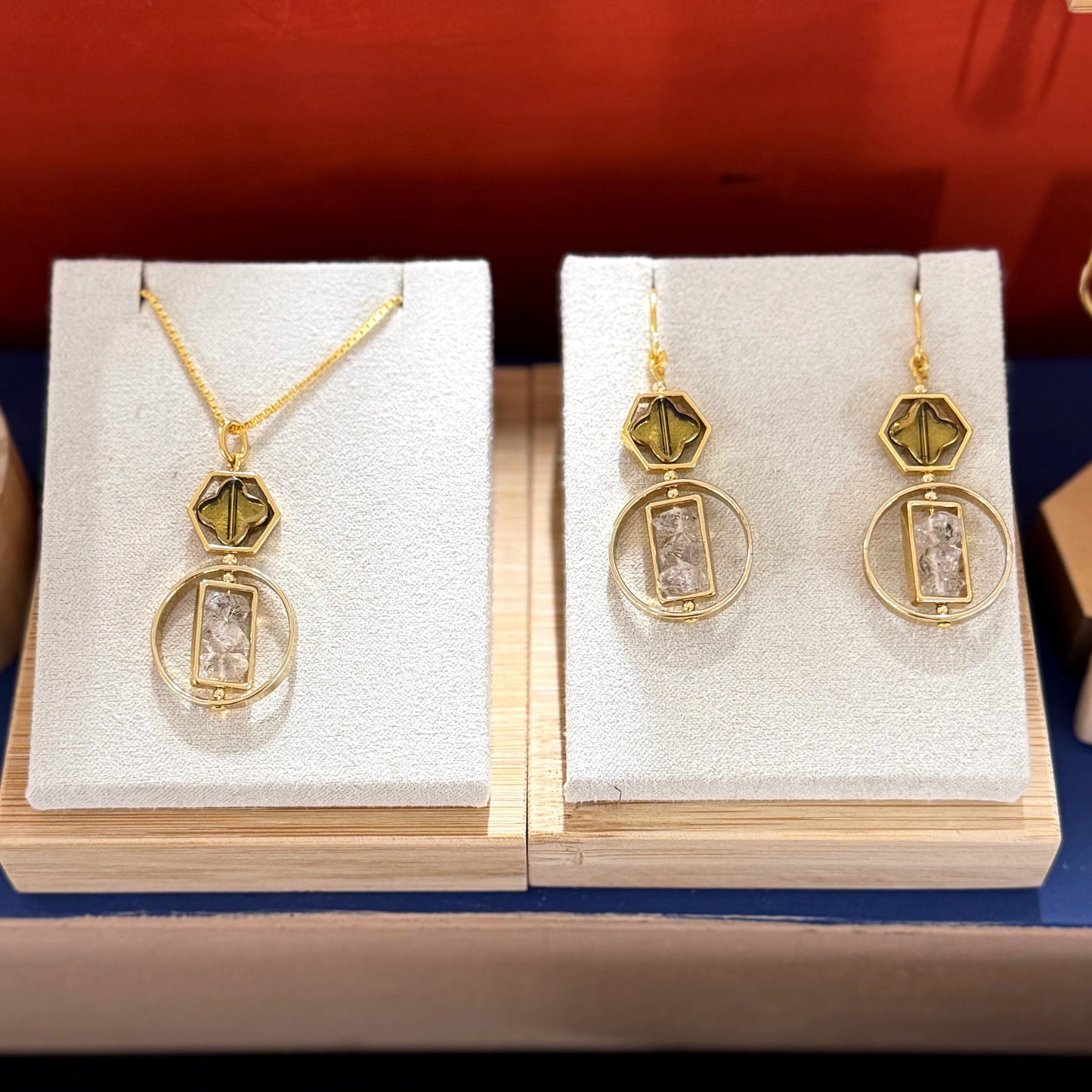 Art x Herkimer Crystals Earrings
