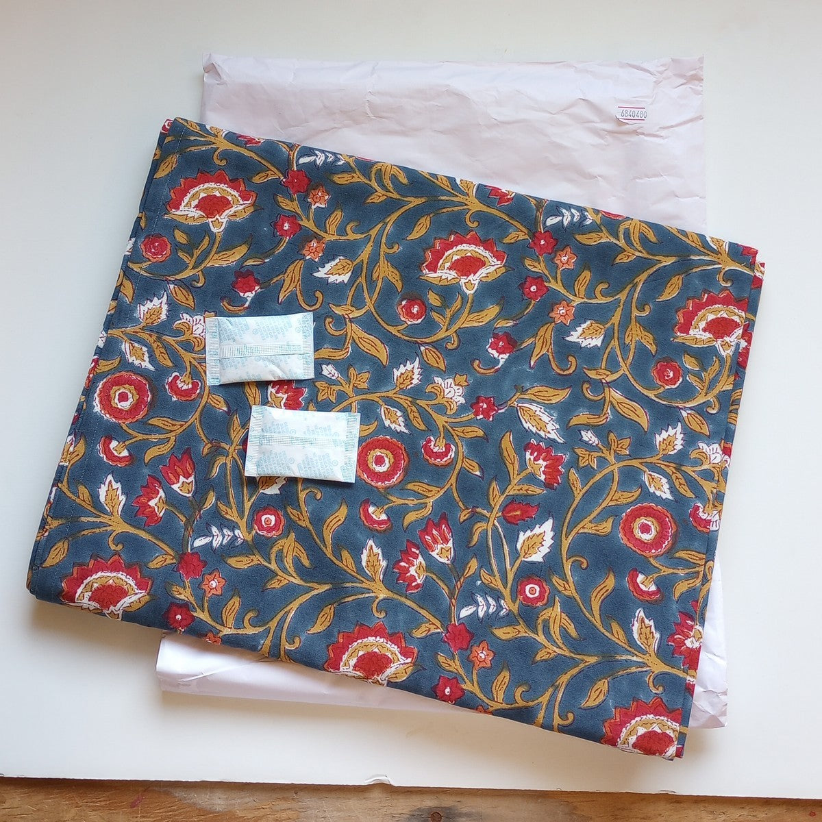 Floral Blooms Blue Tablecloth