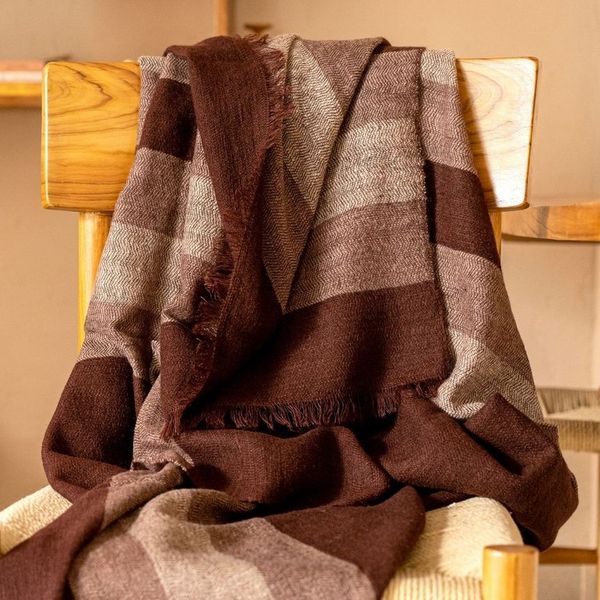 Resin Plush Maroon Plush Merino Queen Bedspread / Large Throw