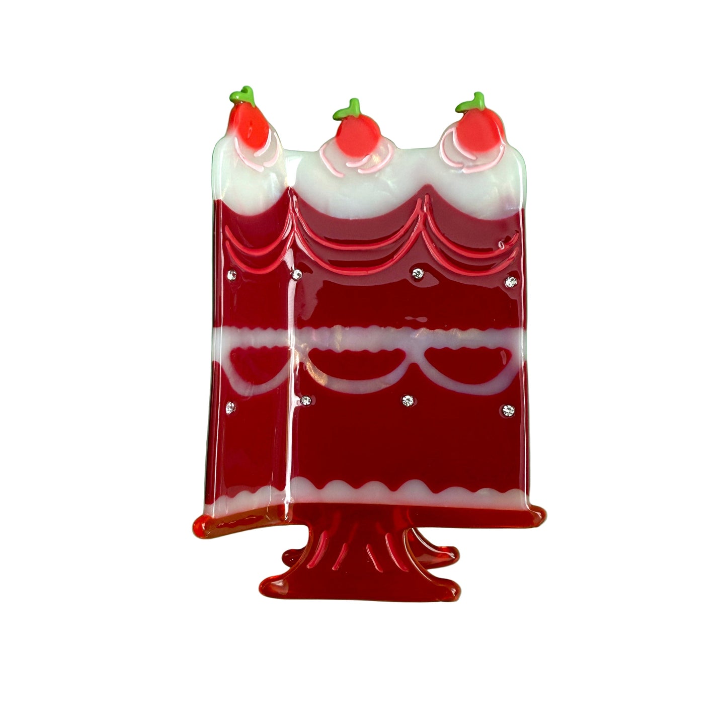 Quinceanera Dark Cherry Cake Hair Claw