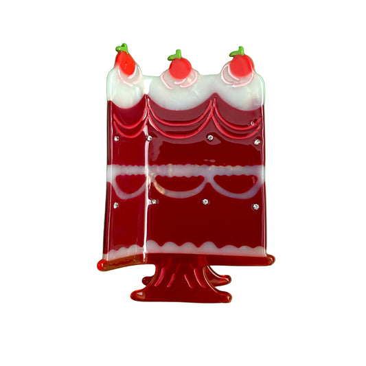 Quinceanera Dark Cherry Cake Hair Claw