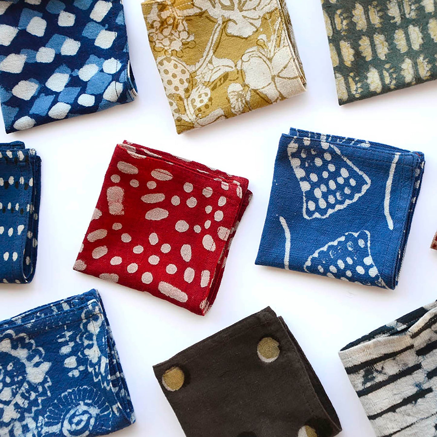 Reusable Cotton Cocktail Napkins 8x8 in (Set of 4) - Delancy