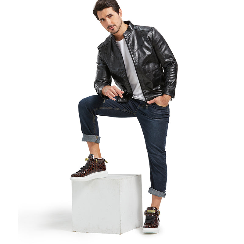 Sovereign High-Top – Glossy Coffee