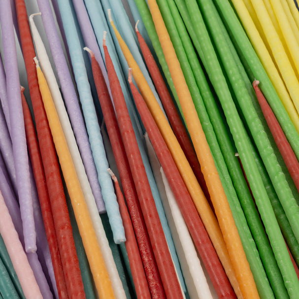 Thin Taper Candles - Rainbow