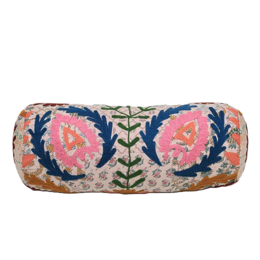 Kantha Charm Bolster | 21x8" | Cotton Fabric