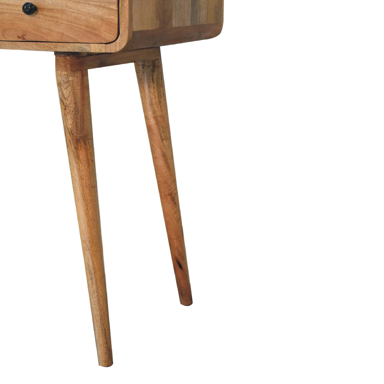 Solid Wood Curved Oak-ish Writing Desk