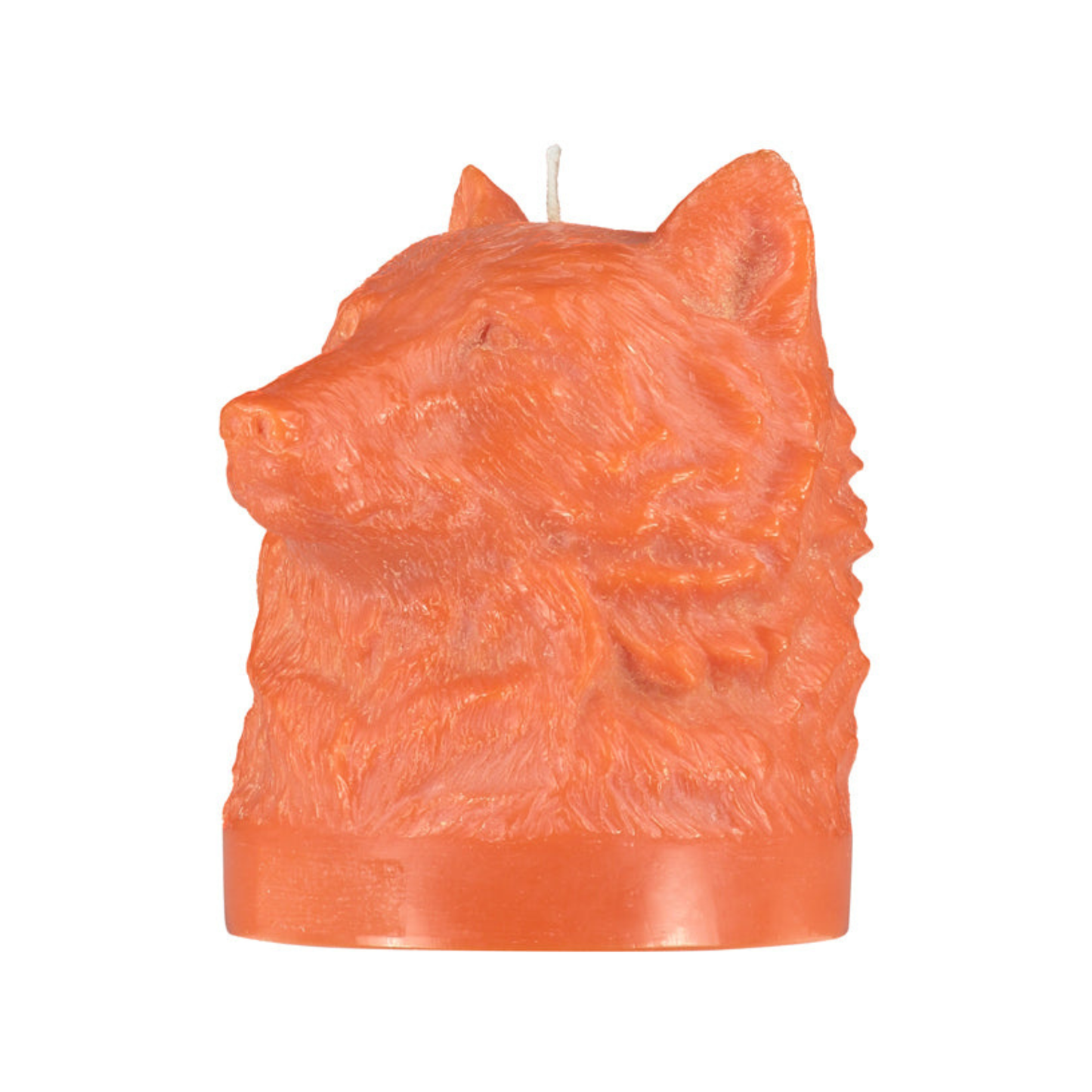 Orange Flame Wolf Head Candle