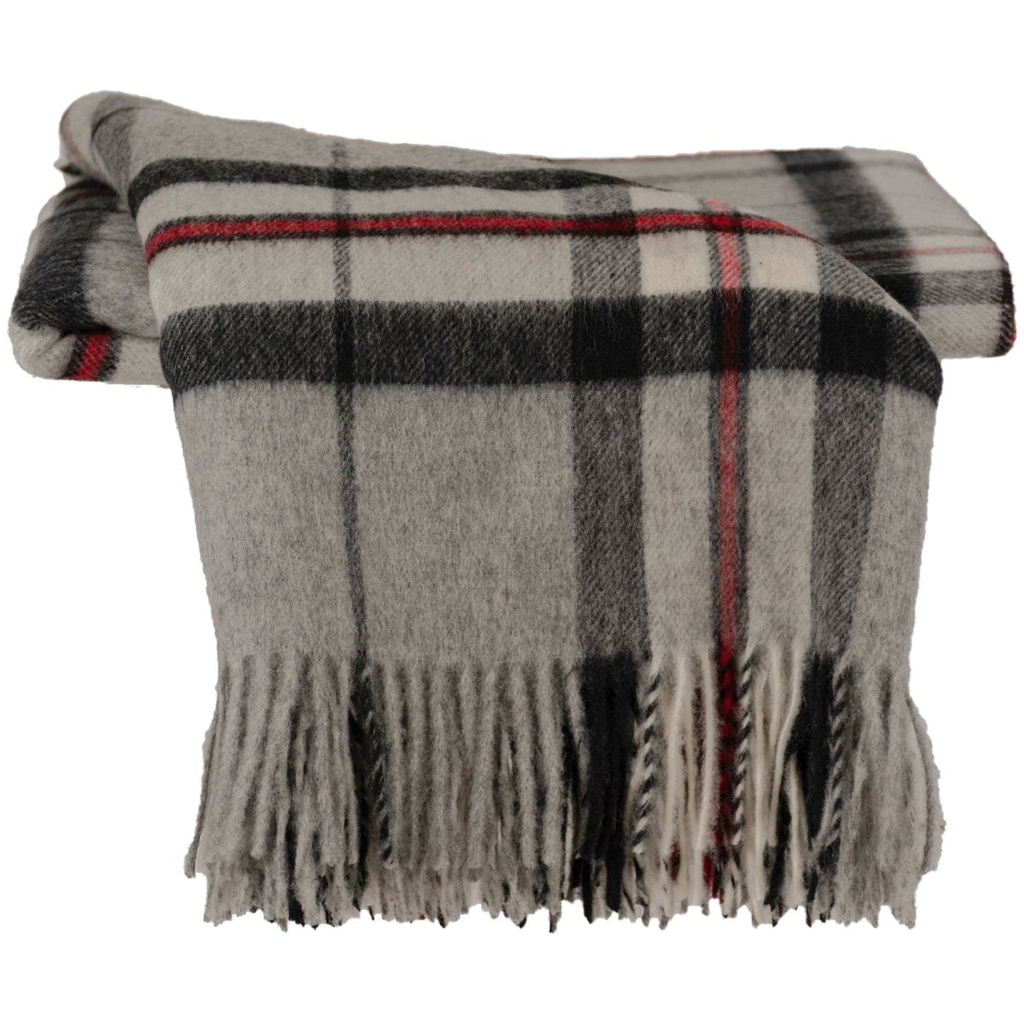 Prince of Scots Merino Wool Throw ~ Grey Thompson ~