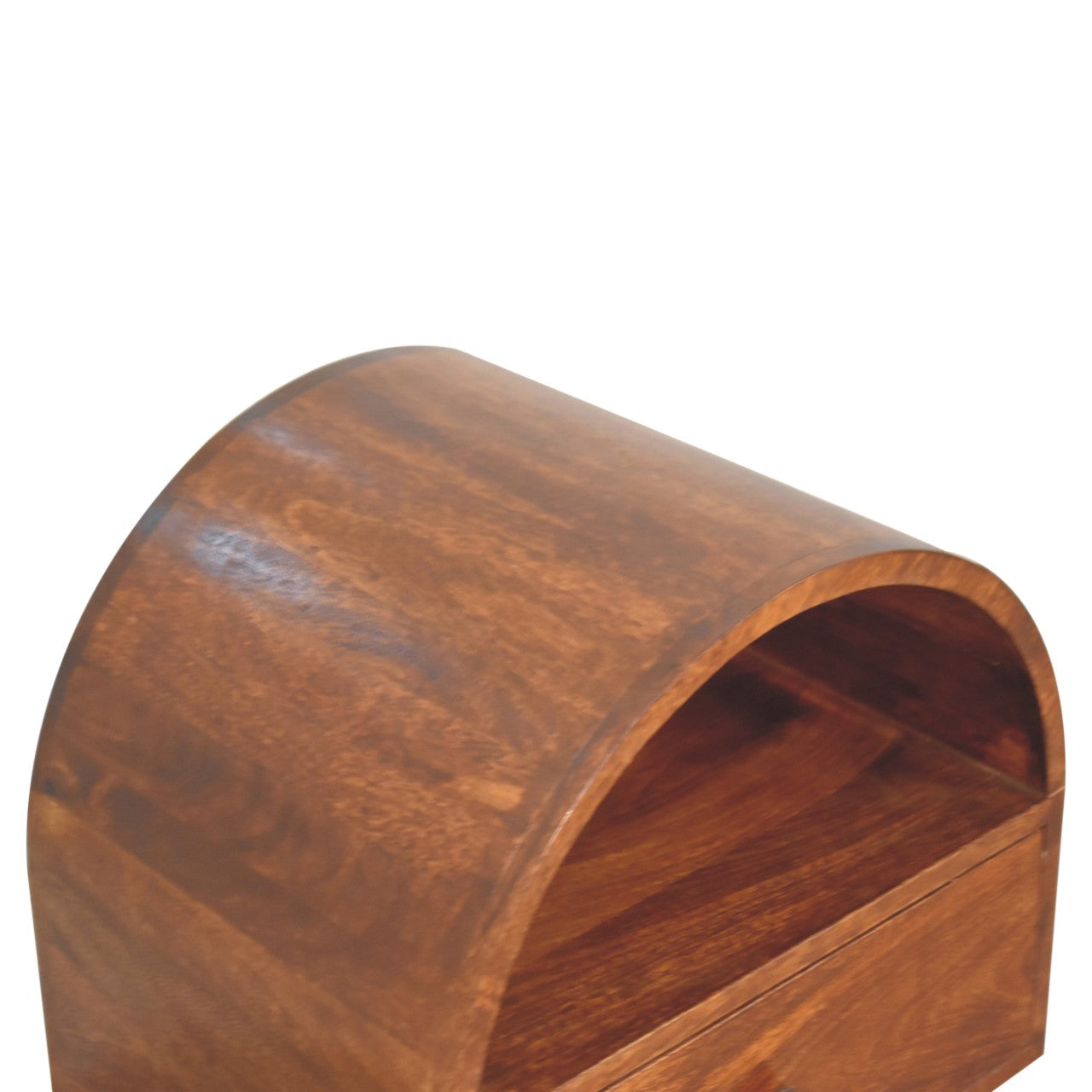 Solid Wood Chestnut Dome Bedside Table