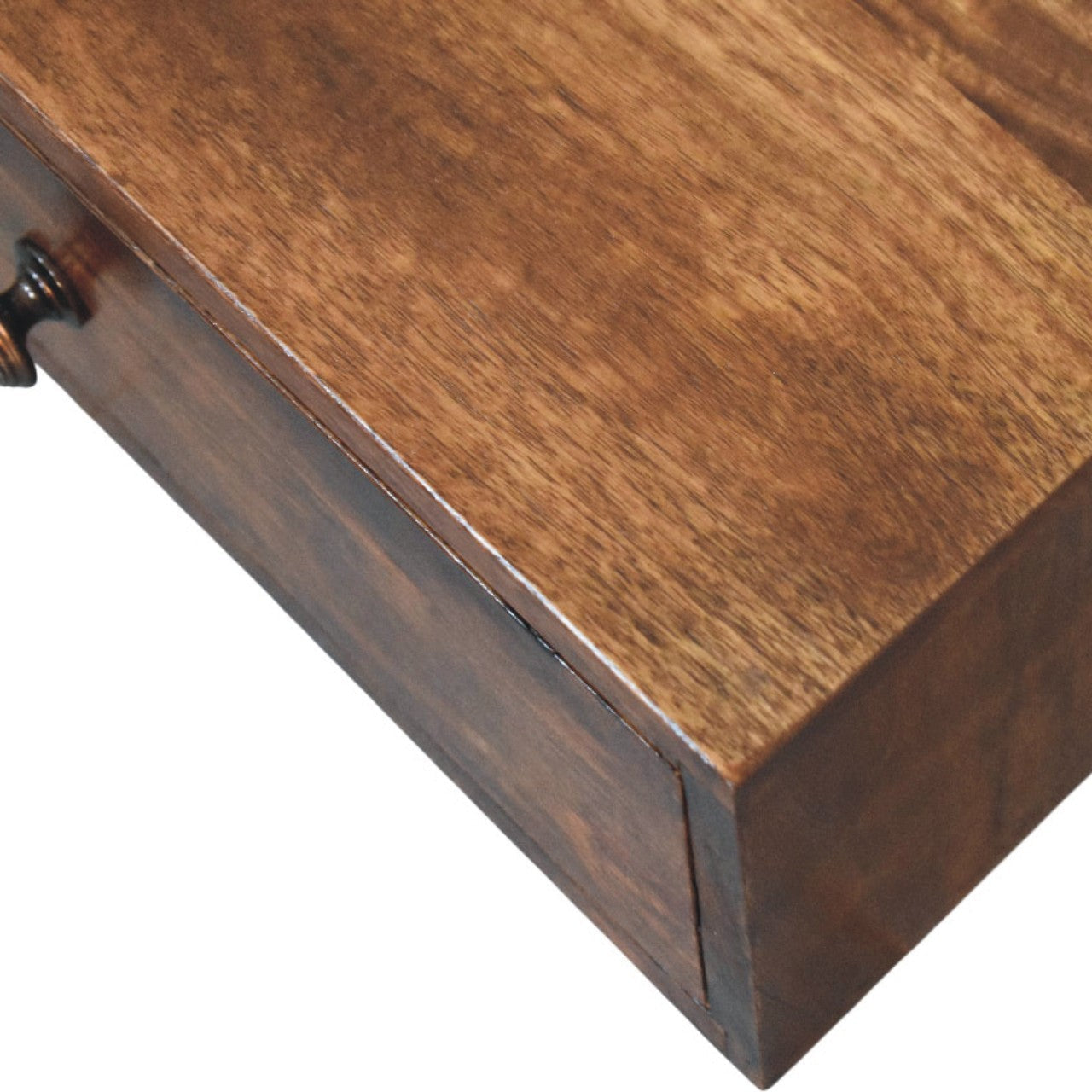 Solid Wood Roasted Almond Slim Console