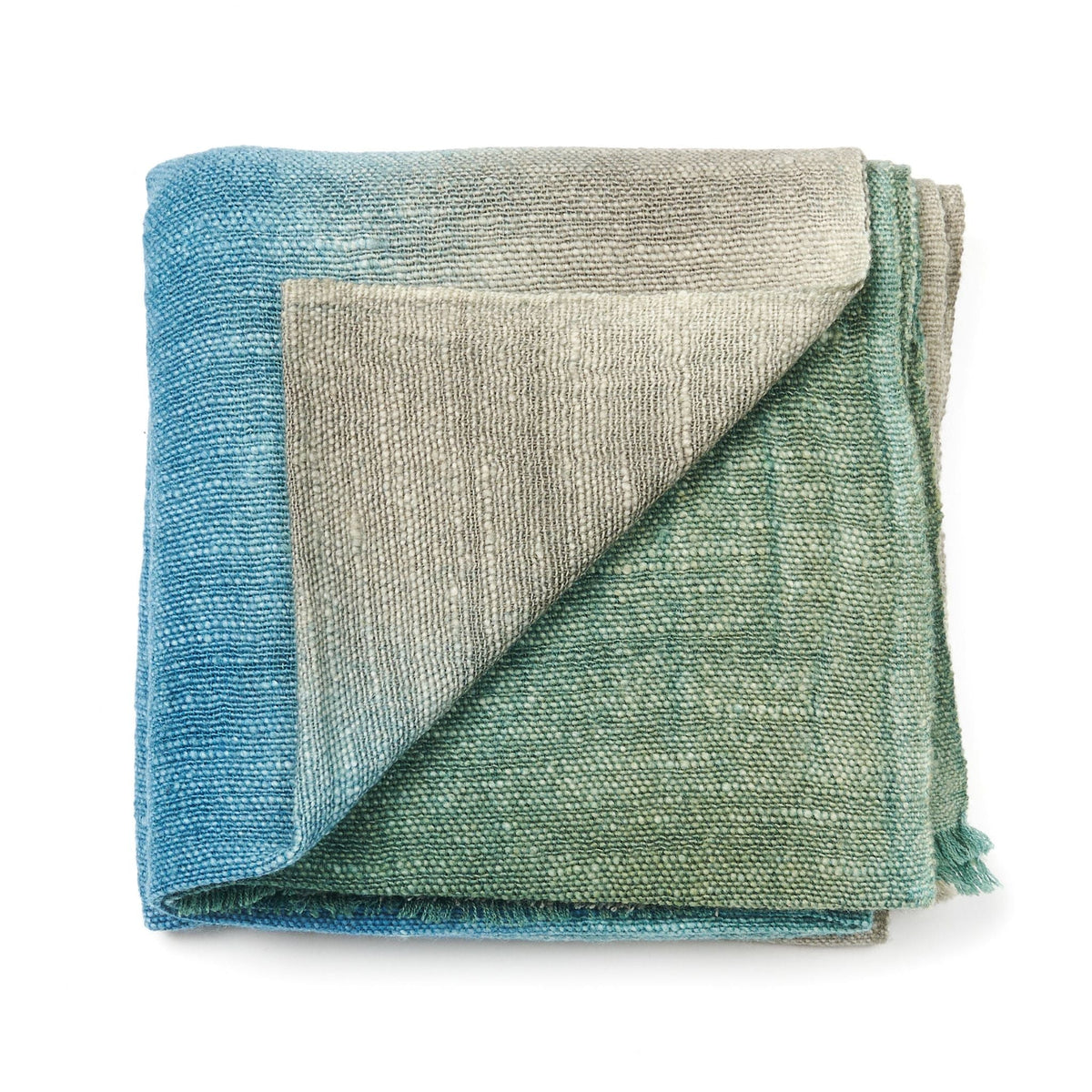 Handwoven Merino Throw Blanket in Serene Shades