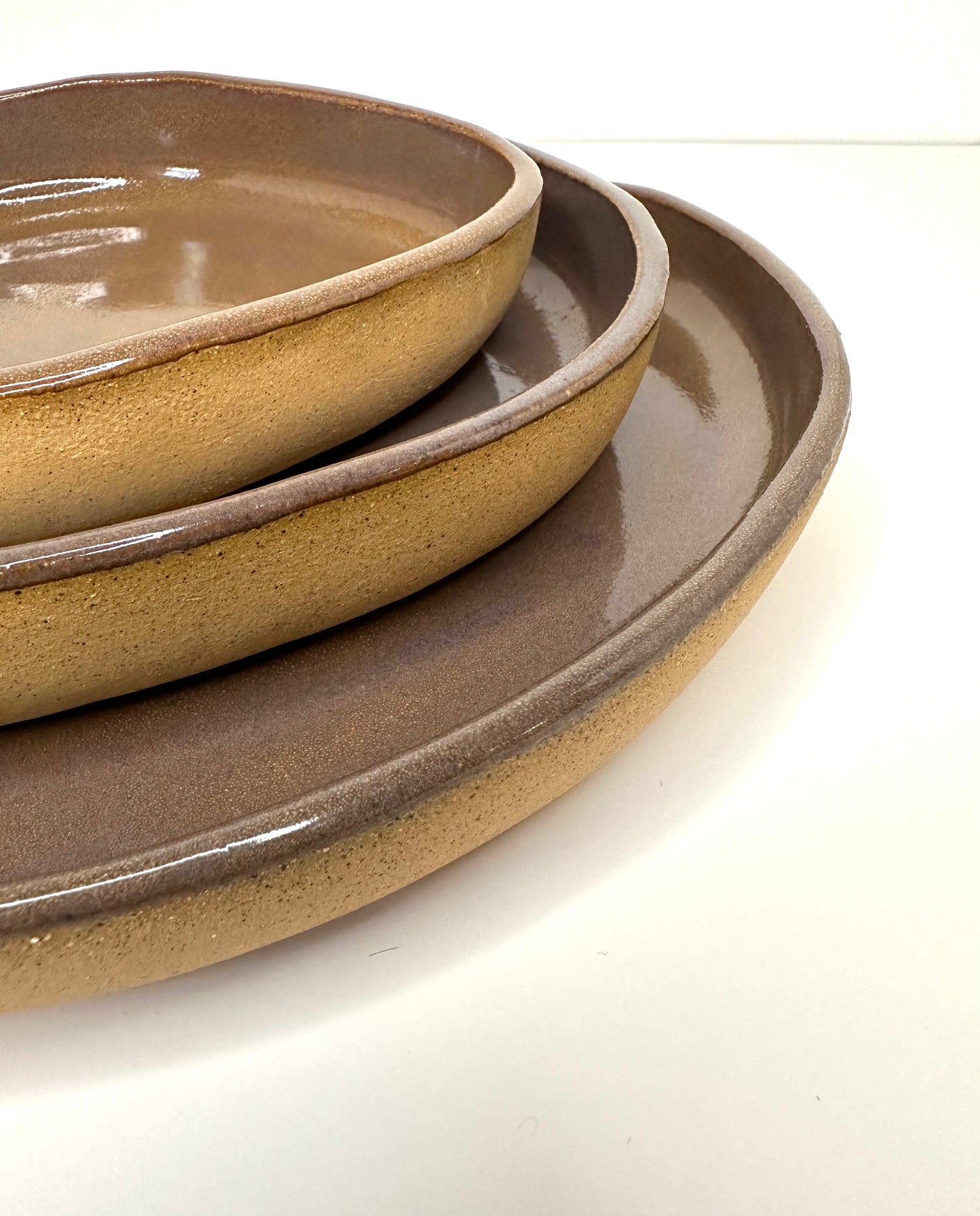 FRECKLE PLATES SET. Large, medium & small.