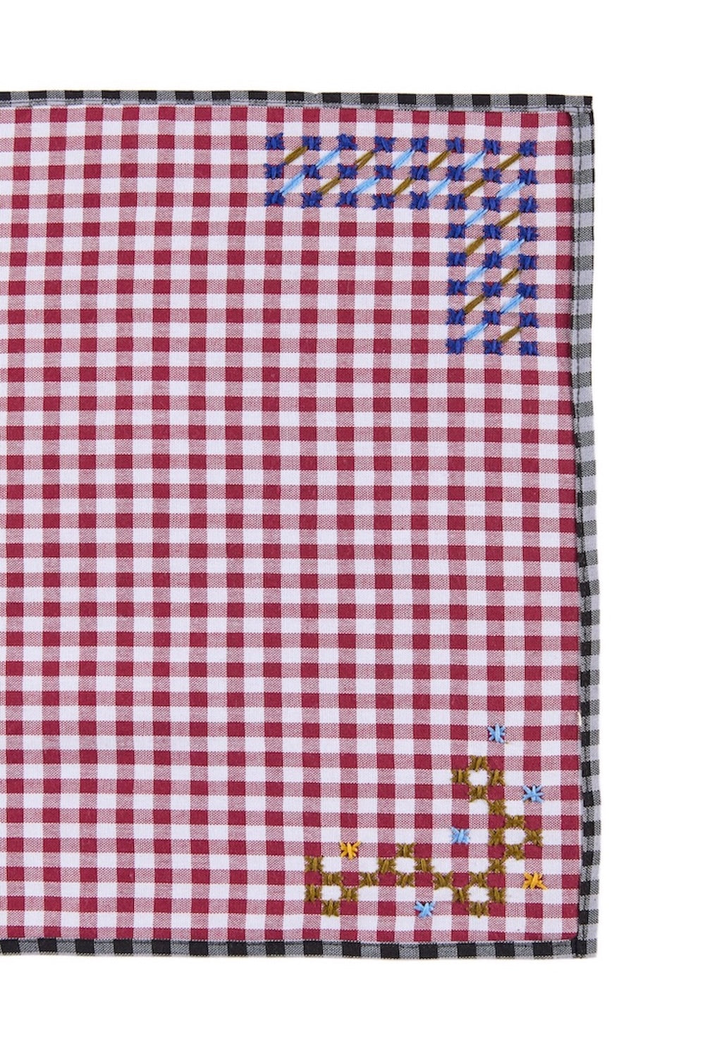 S/2 Estrellas Embroidered Placemat - Burgundy