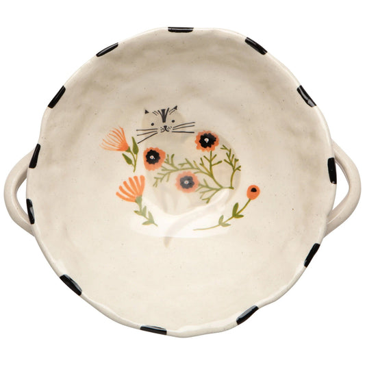 Set of 2 Catbloom Footed Bowl