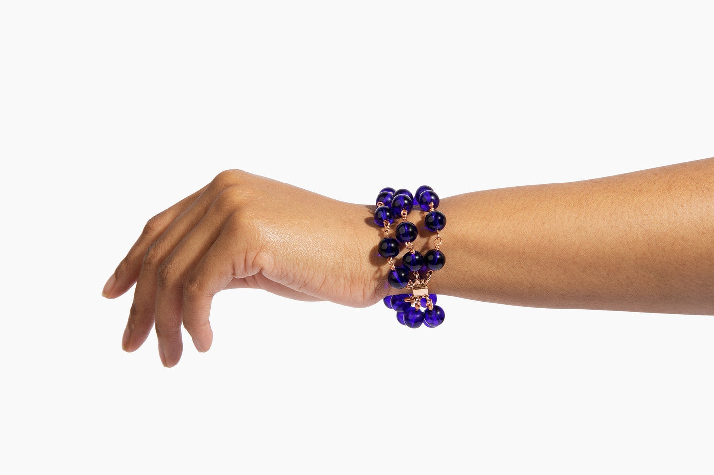 Azule Cat-Eye Glass Bead Bracelet | Magnetic Clasp