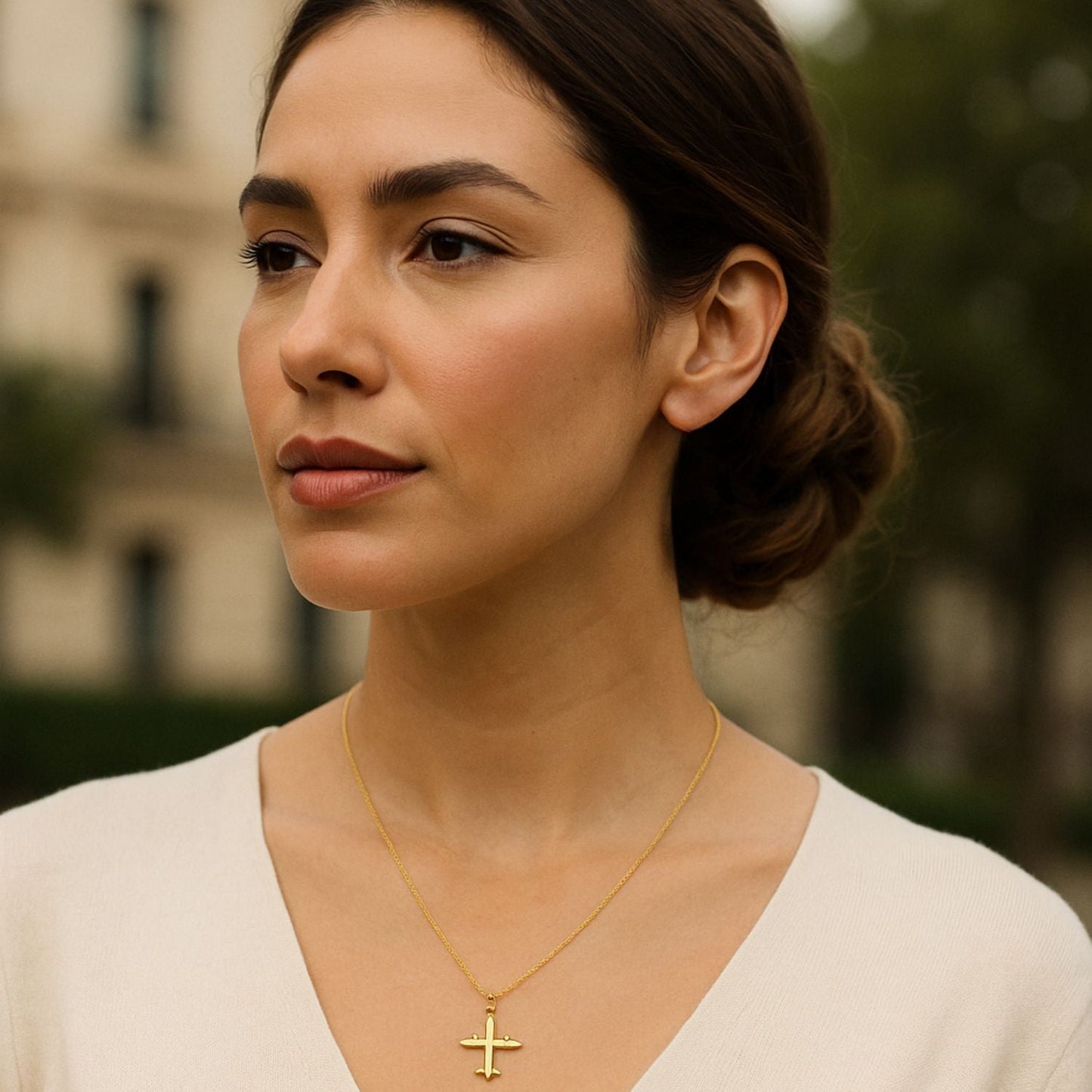 Catch Flights and Feelings Airplane Necklace | Gold Filled