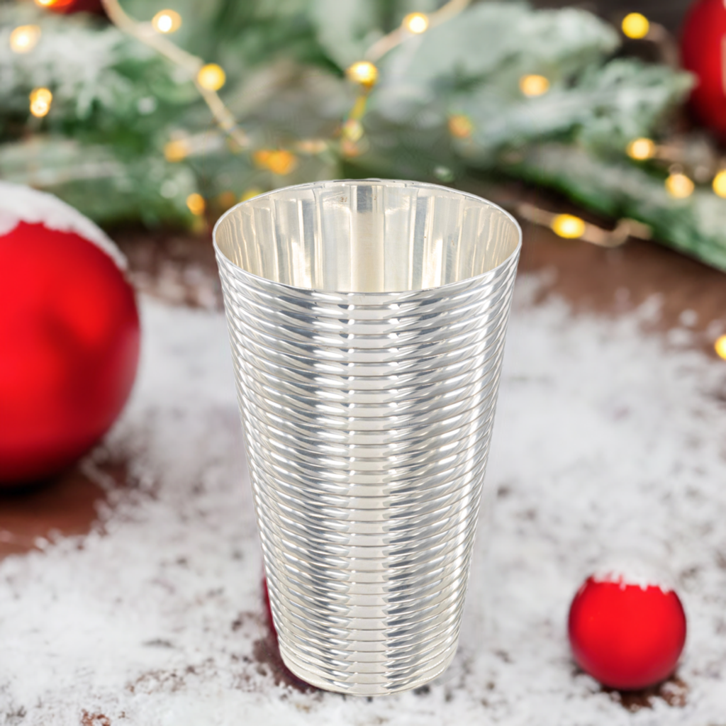 Fluted Silver Tumbler