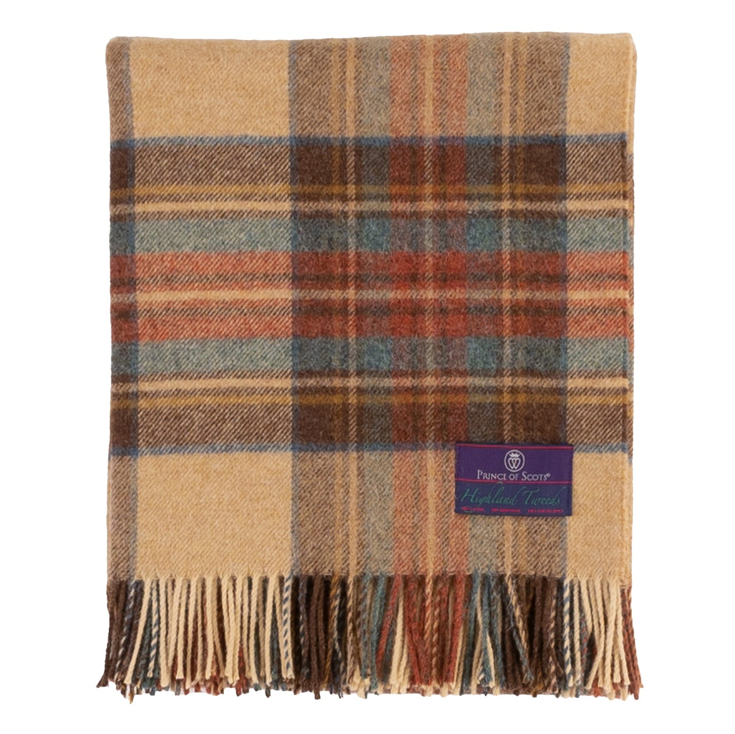 Highland Tweeds Shetland Lambswool Throw (Antique Dress Stewart)