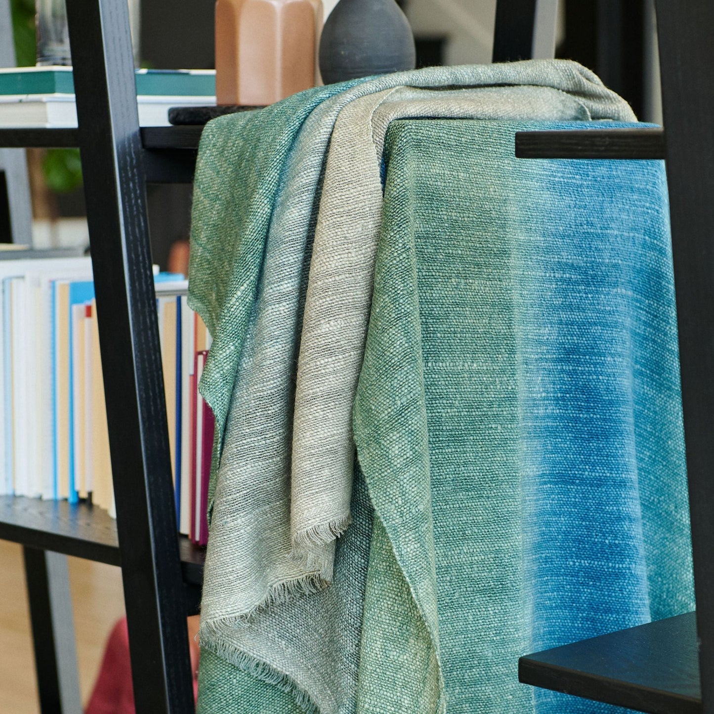 Handwoven Merino Throw Blanket in Serene Shades
