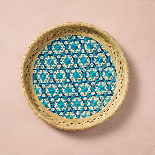 Phu An Bamboo Basket with Blue - 13.5