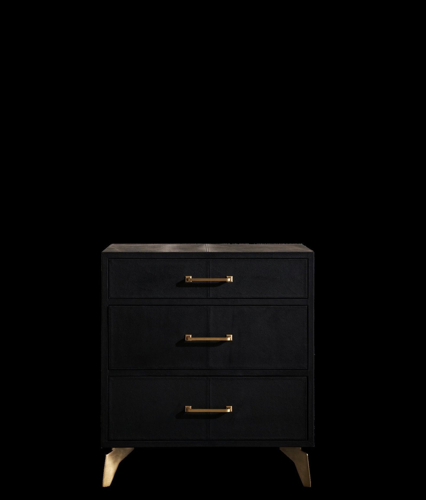 Berkeley Three Drawer Leather Side Table