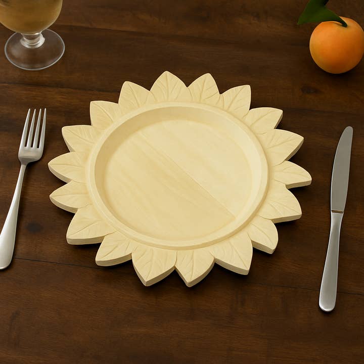 Wood Charger Plate | Handmade 13" Artisan Wooden Tableware | Elegant Dining Accent