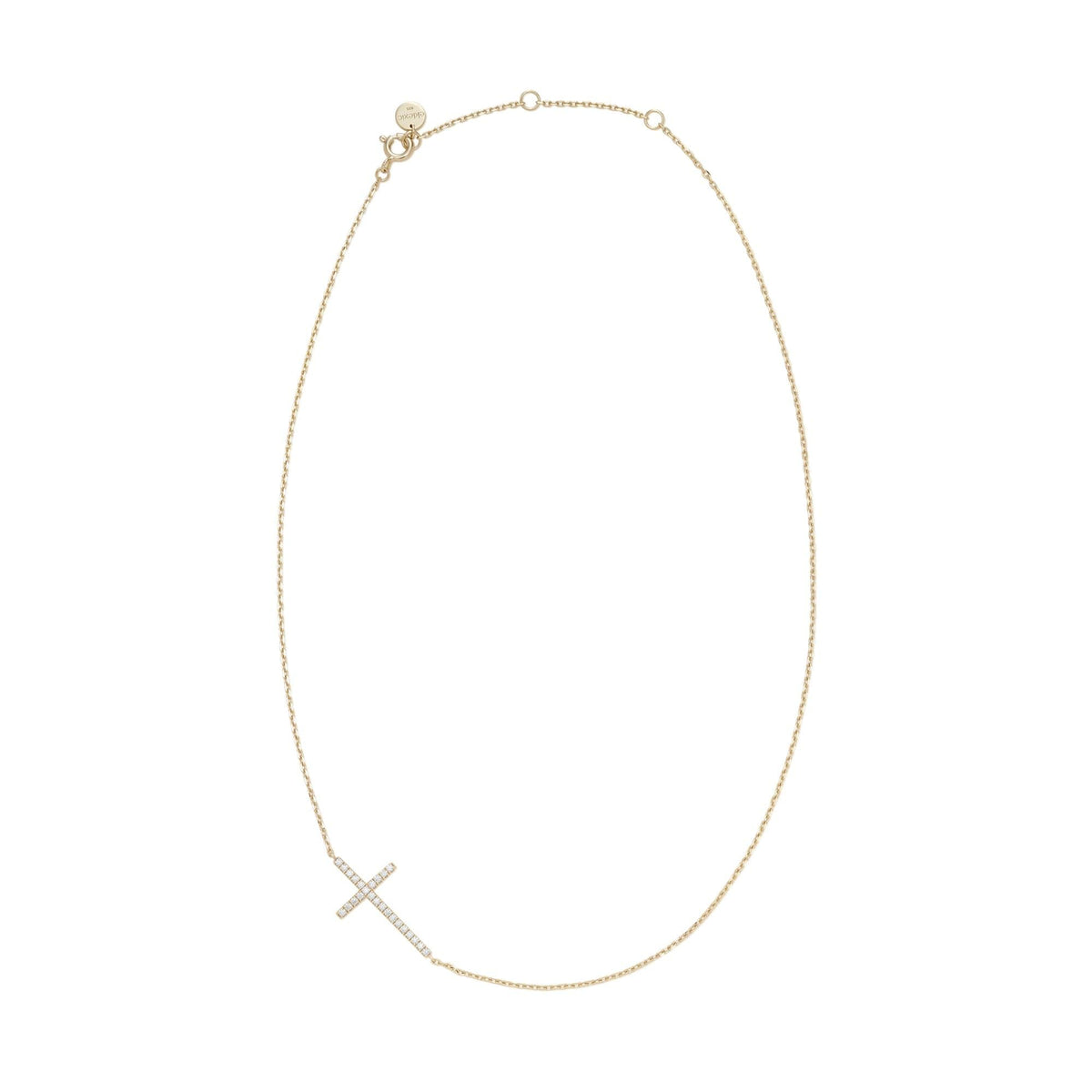 Horizontal CZ Cross Necklace