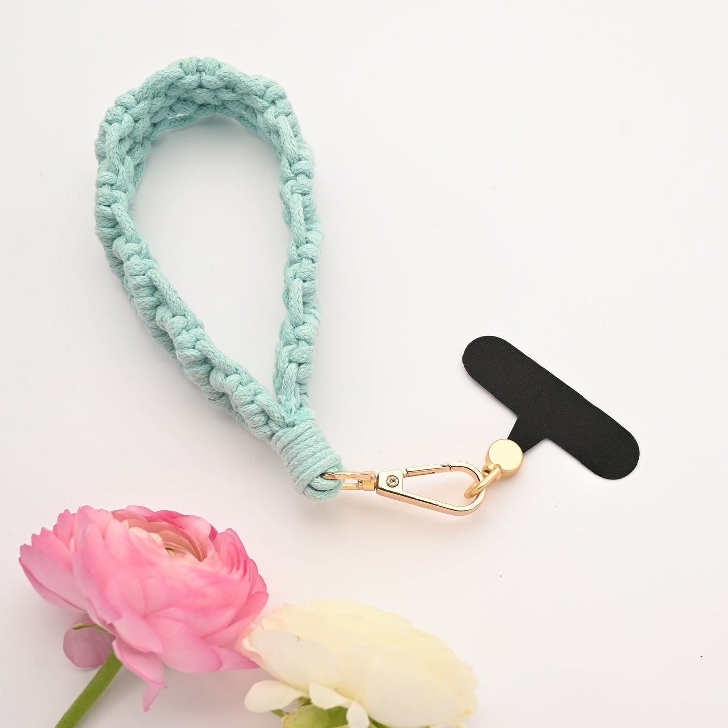 Fresh Mint Macramé Wrist Strap (Phone, Keys, Bag Accessorry)