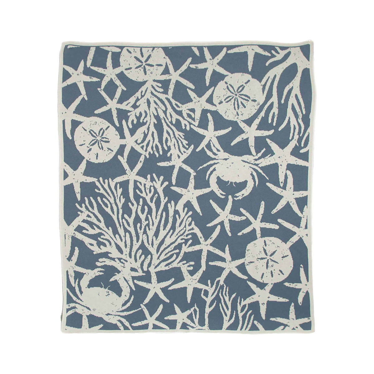 Ocean's Edge - Cotton Sustainable Knit Throw Blanket | Coastal