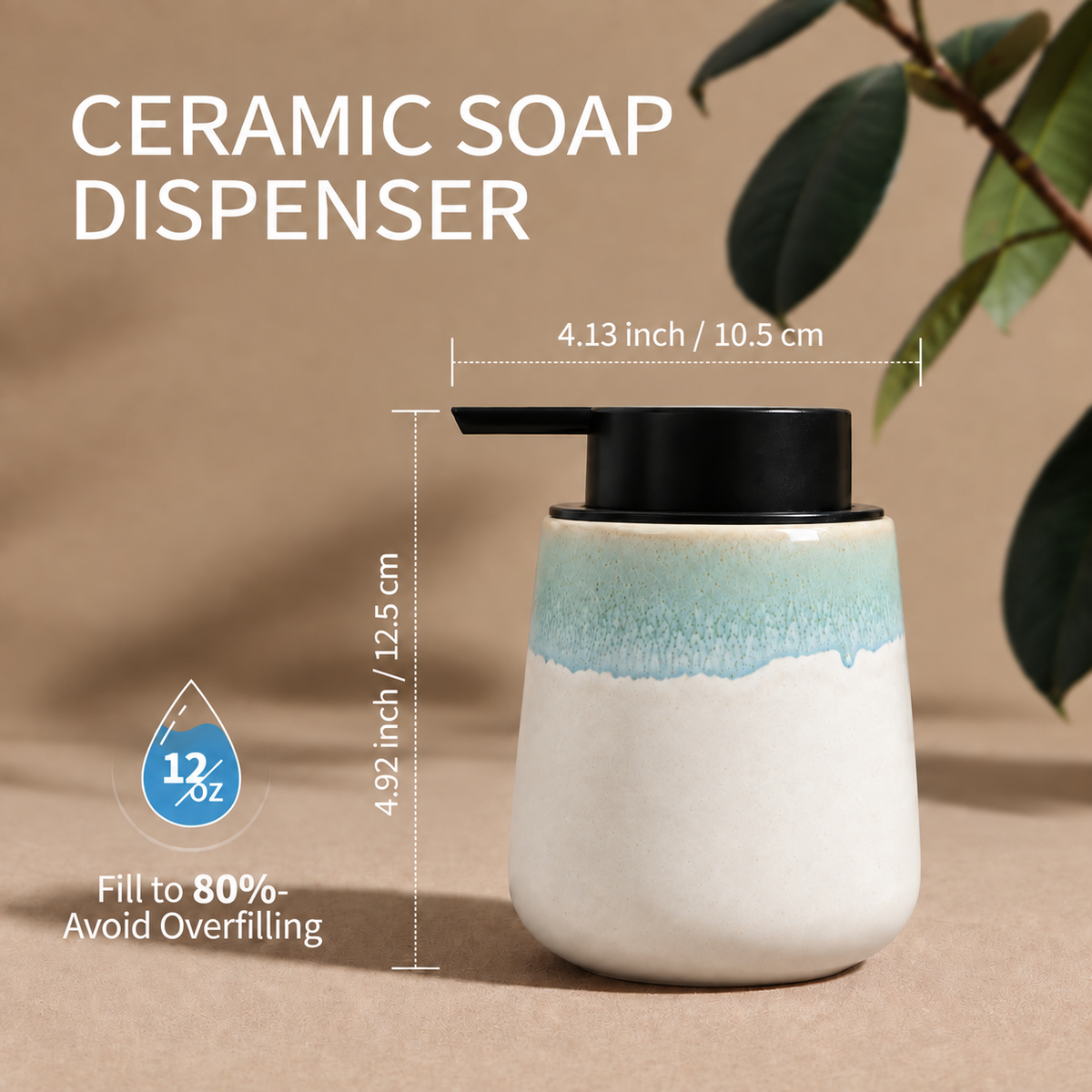 BosilunLife Nordic Bath Foaming Bathroom Set 3-Piece Recycled RebornClay™