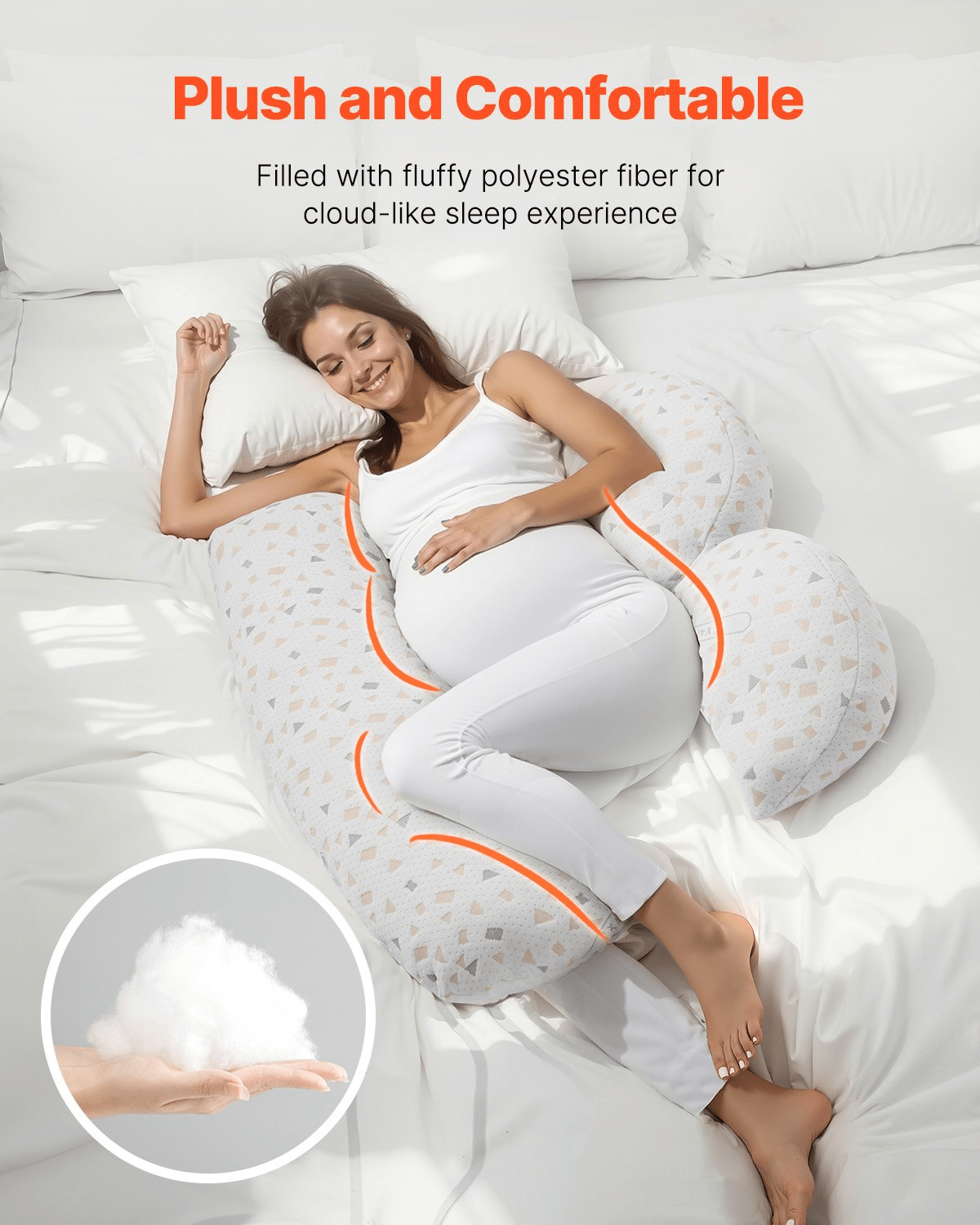 Adjustable Pregnancy Pillow - H-Shape Full Body Support for Better Sleep - Osadia Concept Store