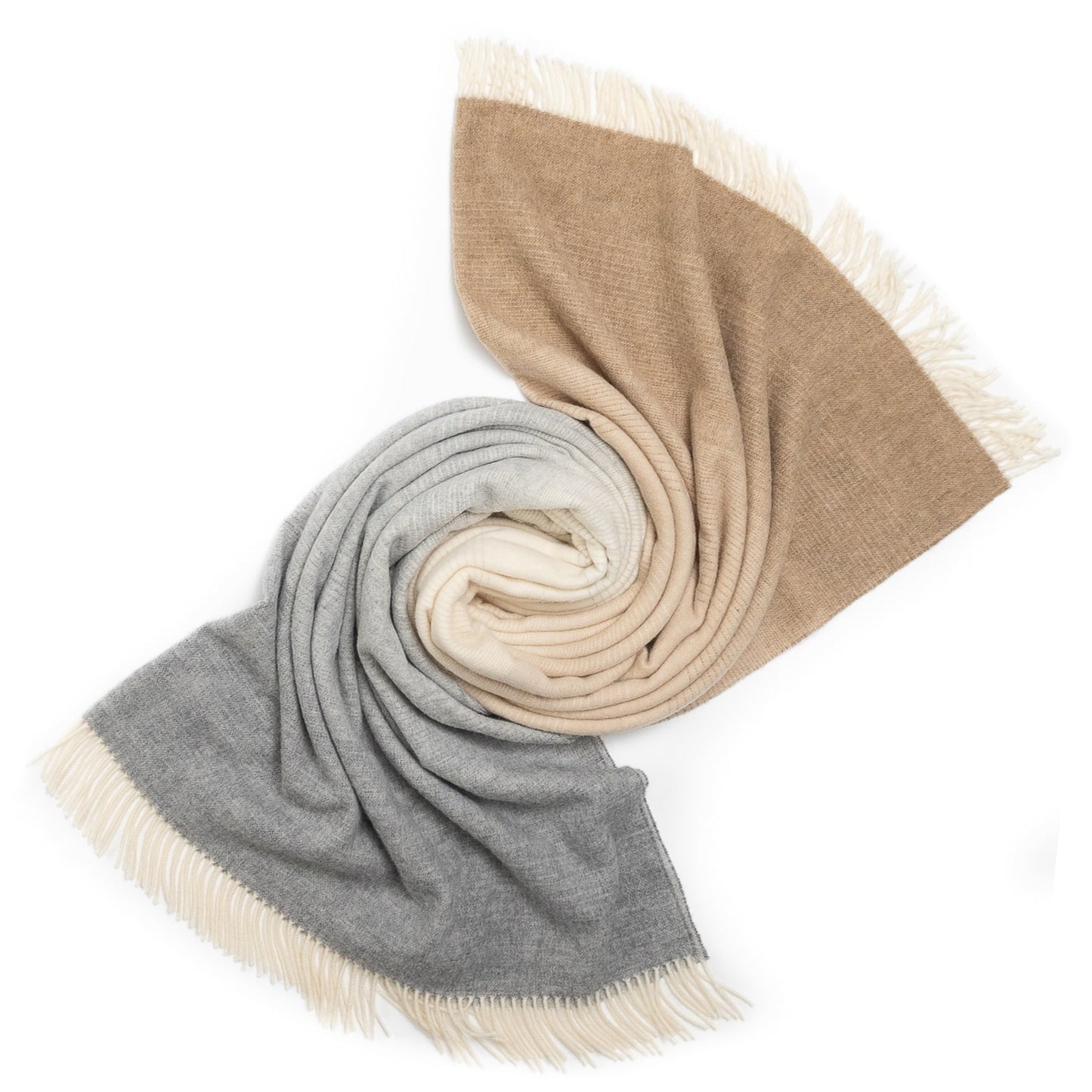 Whisper Ombre Merino Wool Throw – Fog | Prince of Scots - Osadia Concept Store