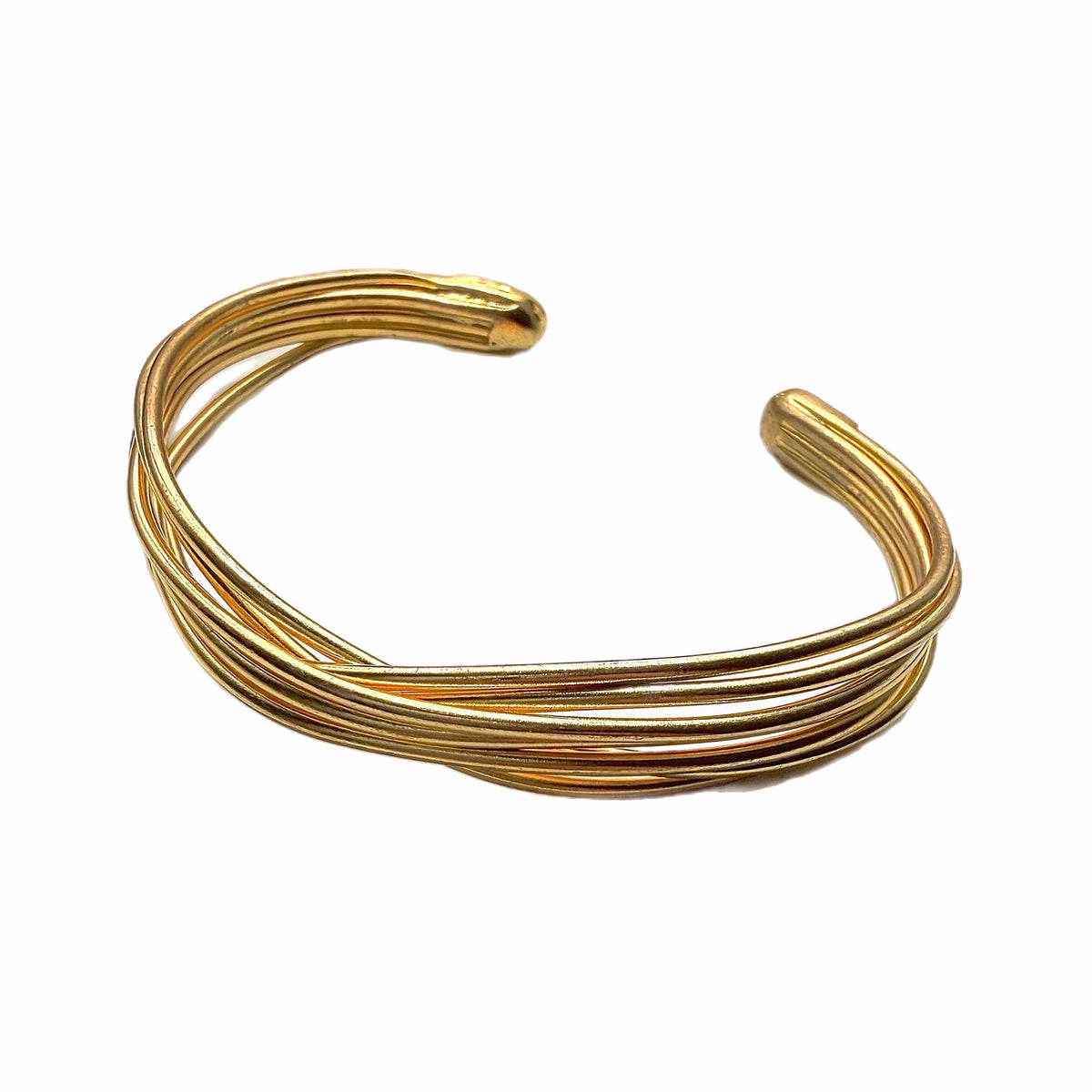 Gold Braided Cuff Bangle