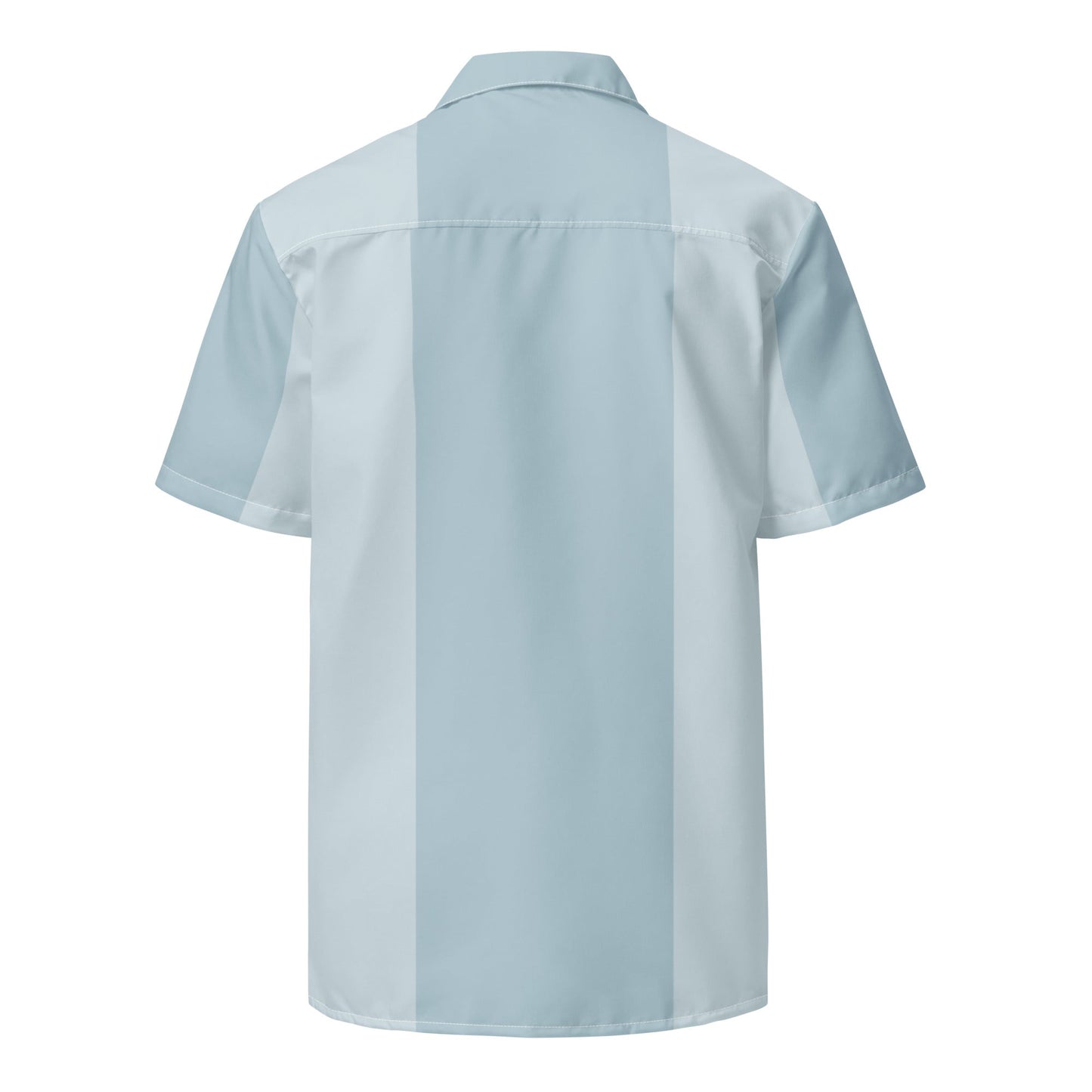 Mako Blue & Gray Button Down Camp Shirt