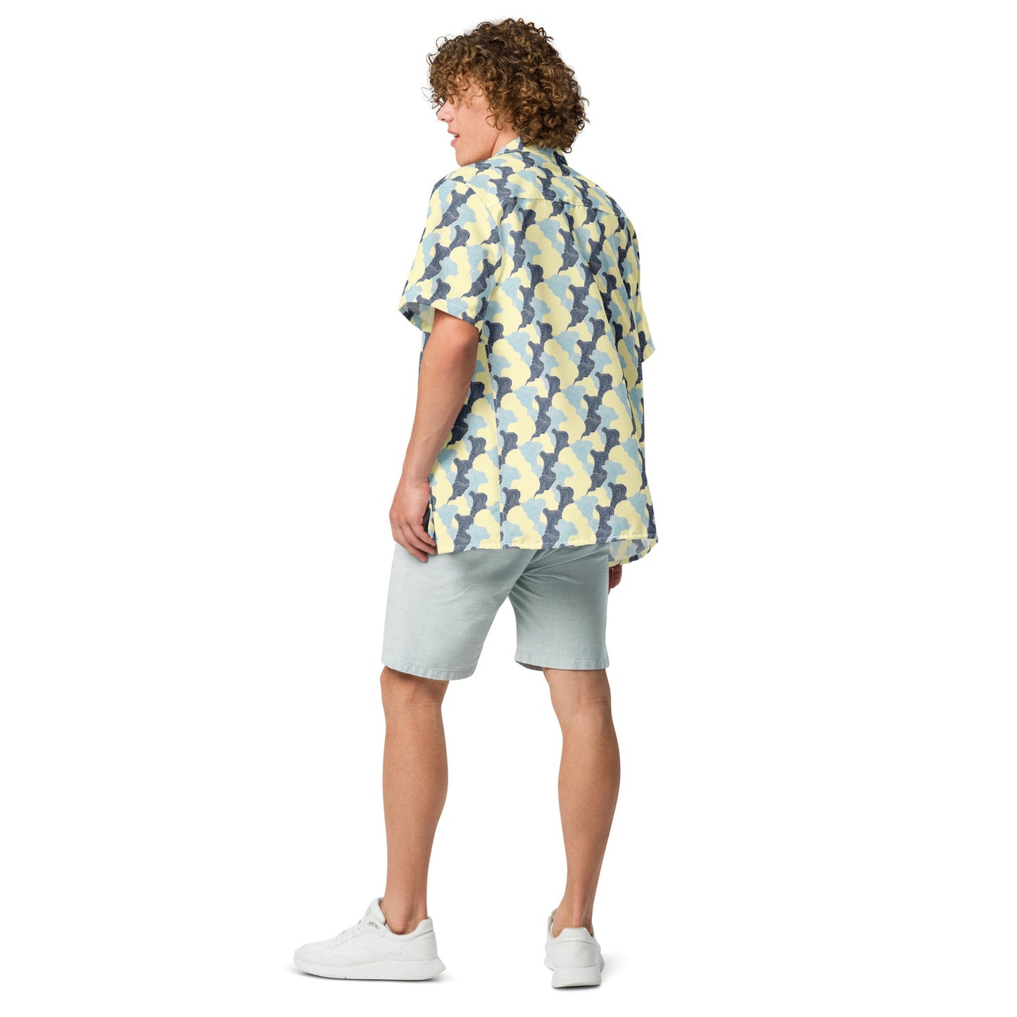 Tropical Swirl Button Down Hawaiian Shirt
