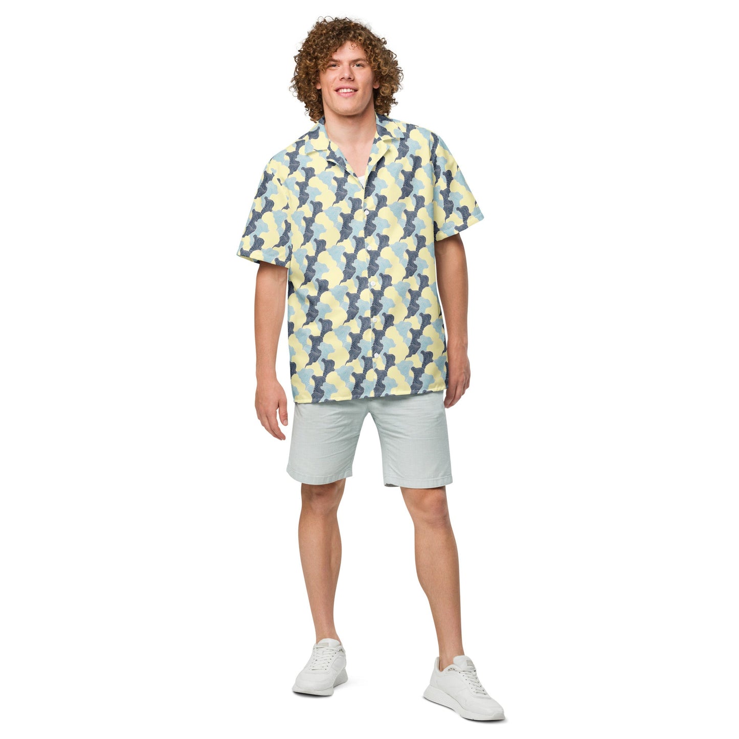 Tropical Swirl Button Down Hawaiian Shirt