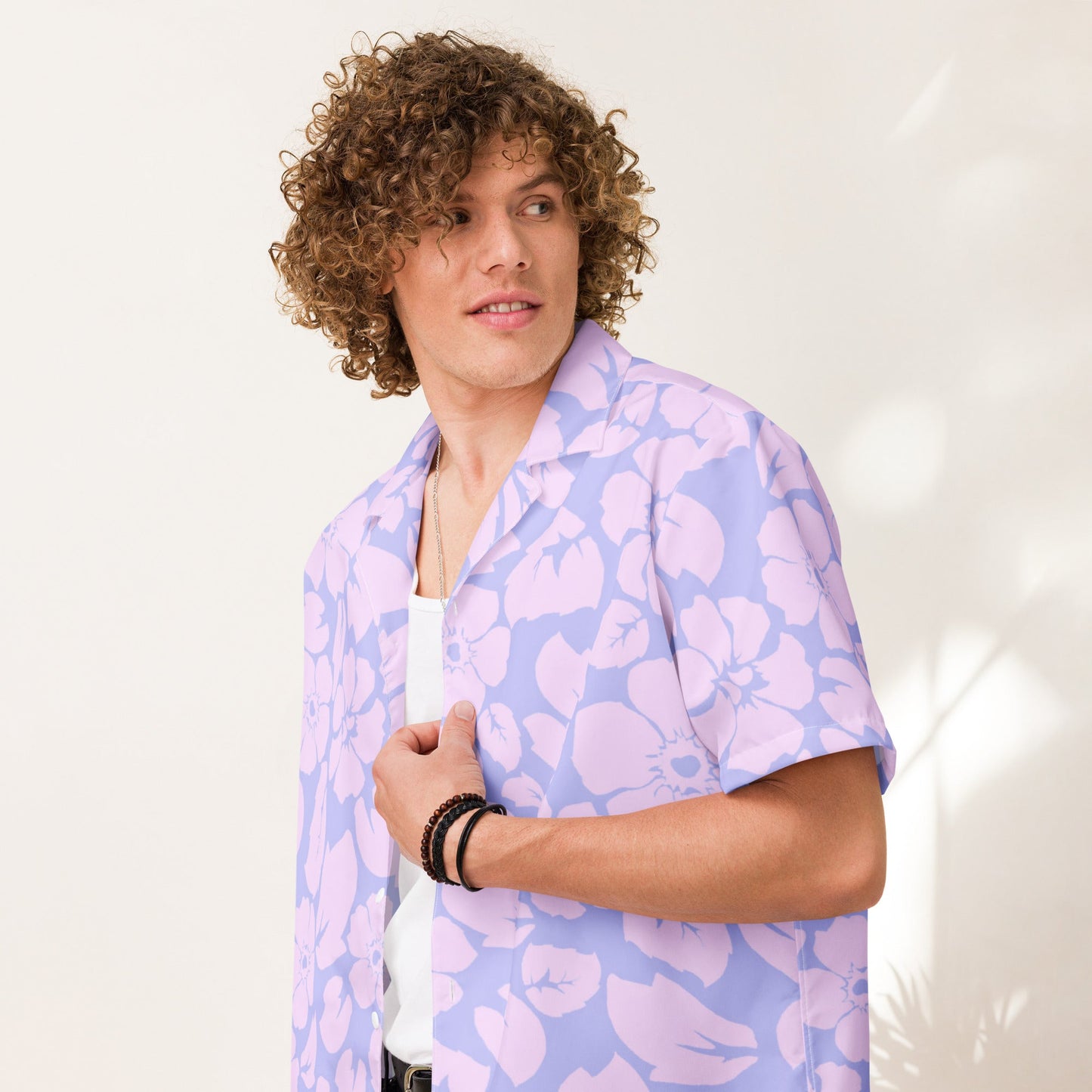 Tropical Purple Jungle Sunset Hawaiian Shirt